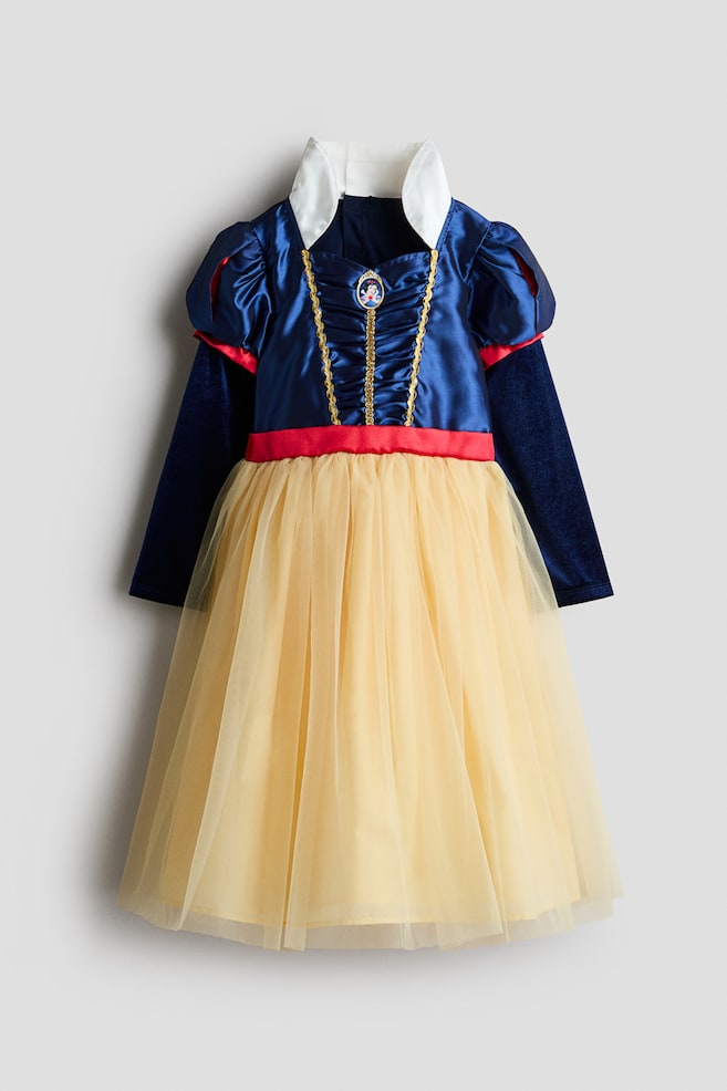Costum fantezie de prințesă - Galben/Albă-ca-Zăpada/Mov/O poveste încâlcită/Turcoaz/Frozen - 1