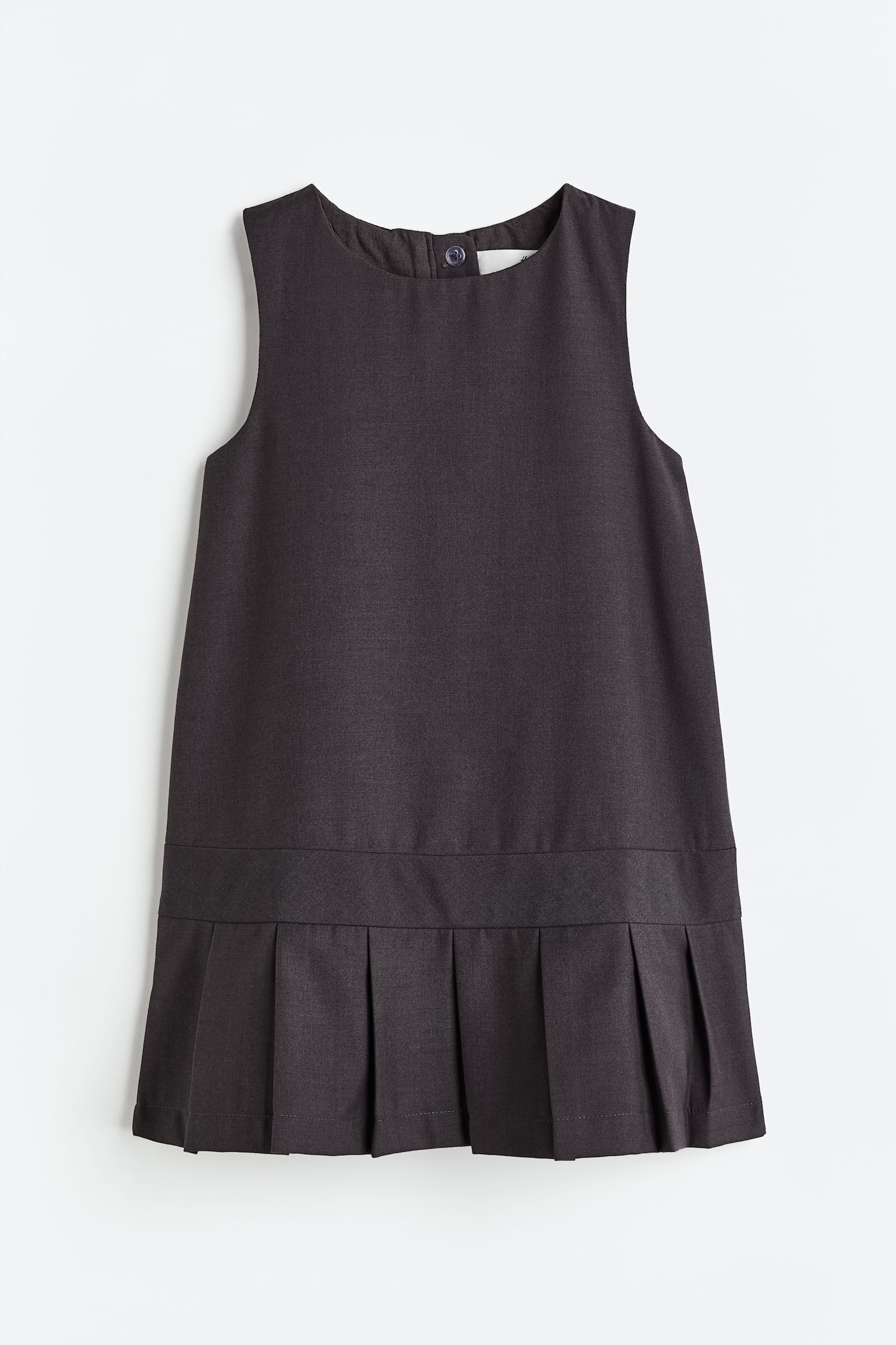 Pleat-detail dress - Dark grey/Navy blue - 1