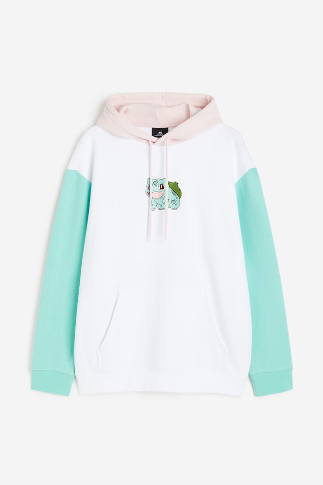 Relaxed Fit Hoodie - White/Pokémon - 1