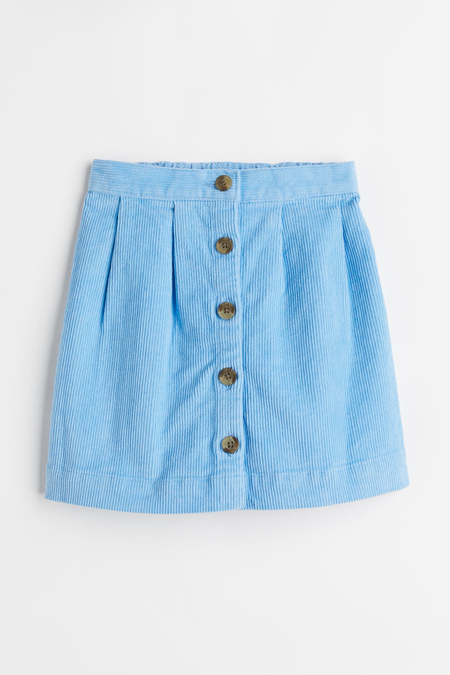 Cotton Corduroy Skirt - Light blue - 1