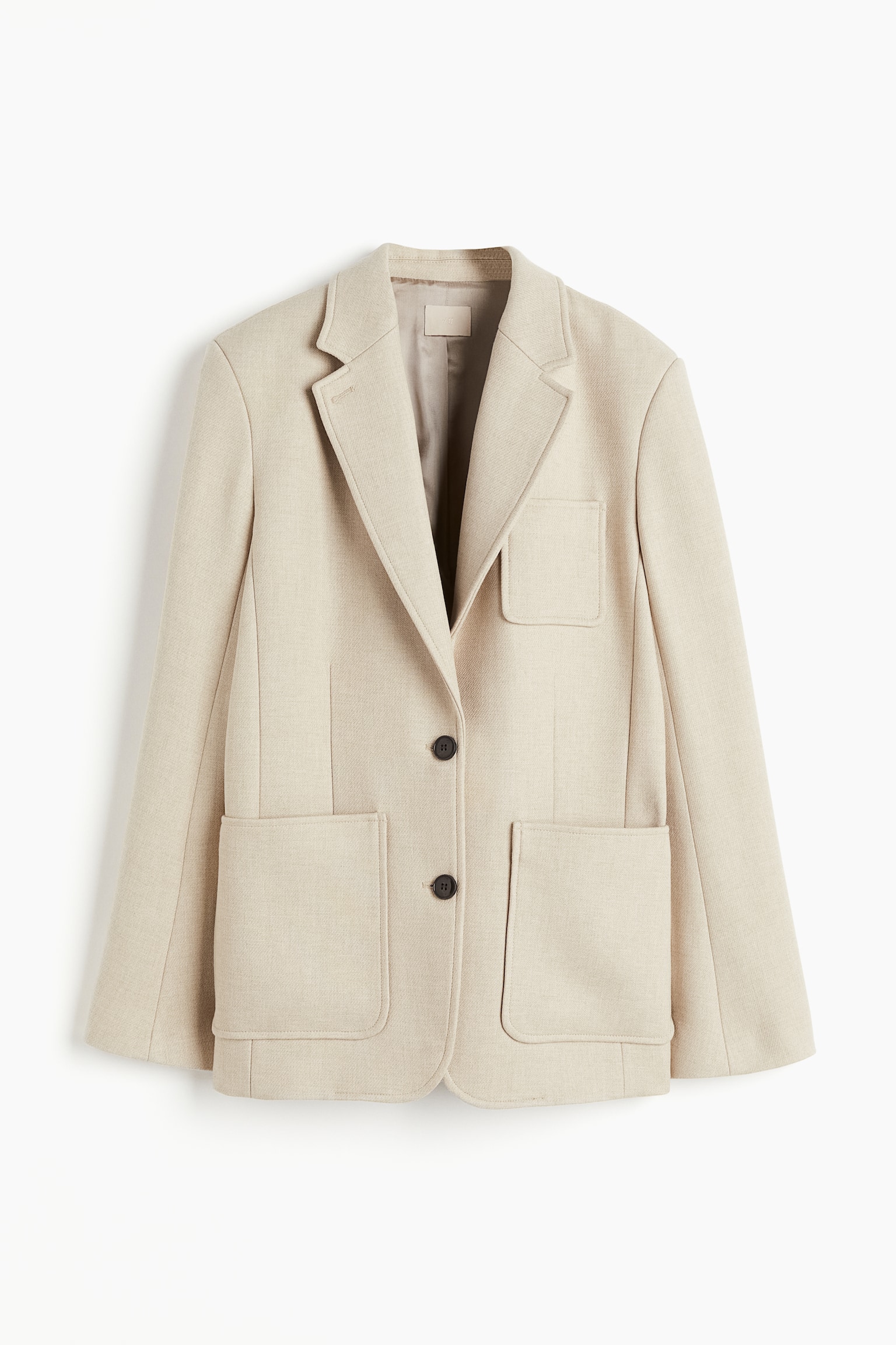 Wool-blend blazer - Light beige - 1