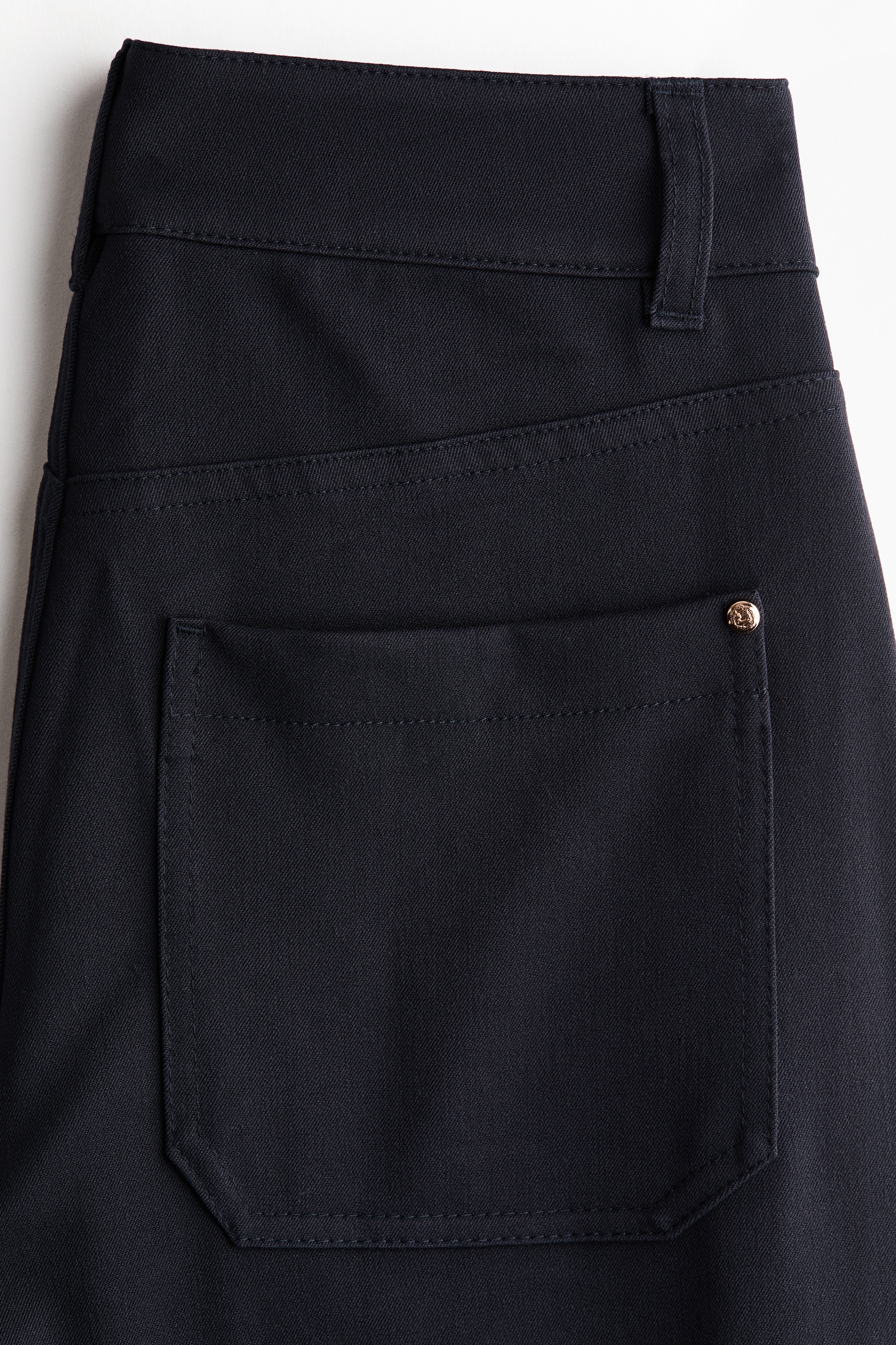 Flared twill trousers