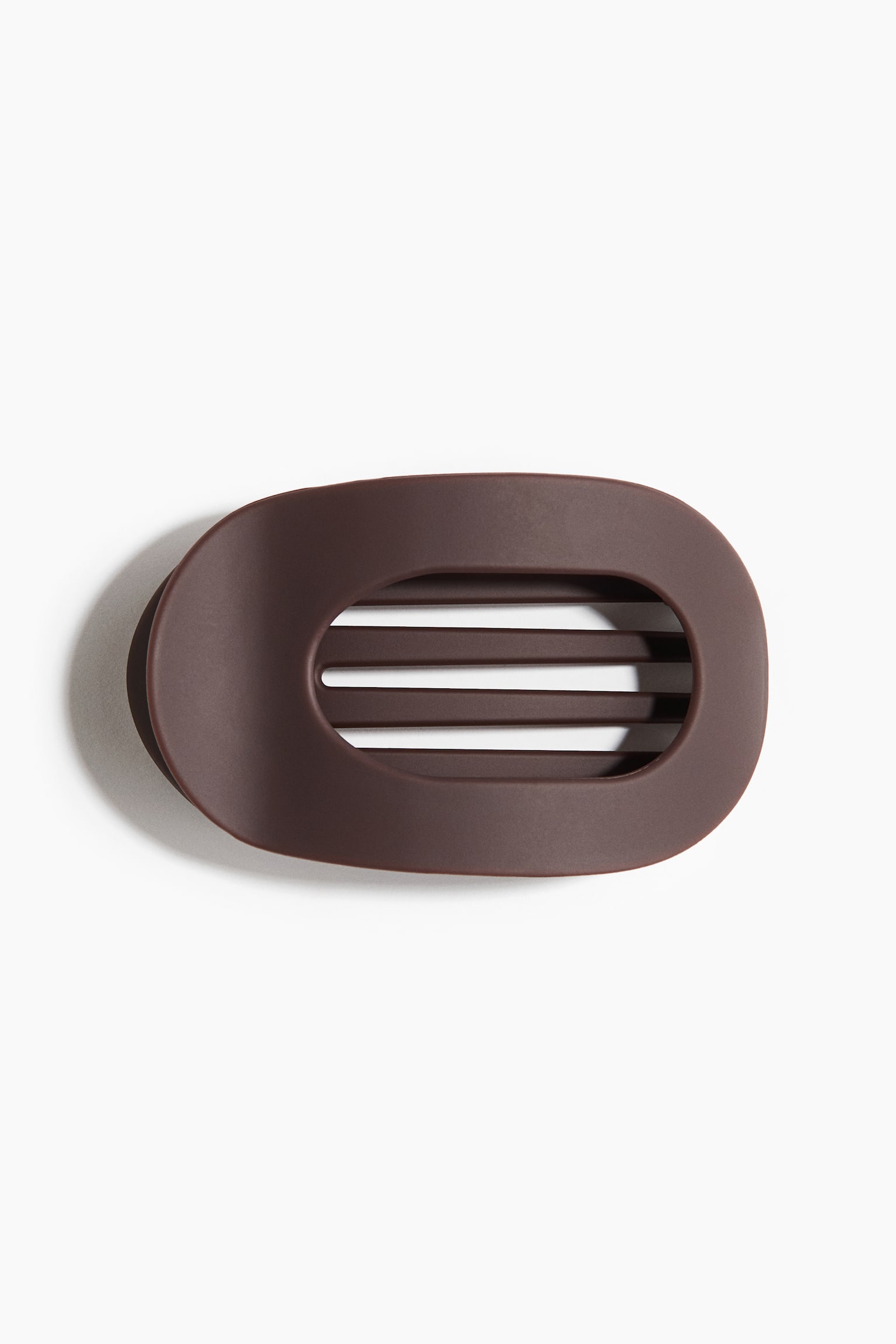 Oval hair claw - Dark brown/Dark pink/Dark beige/Leopard print - 2