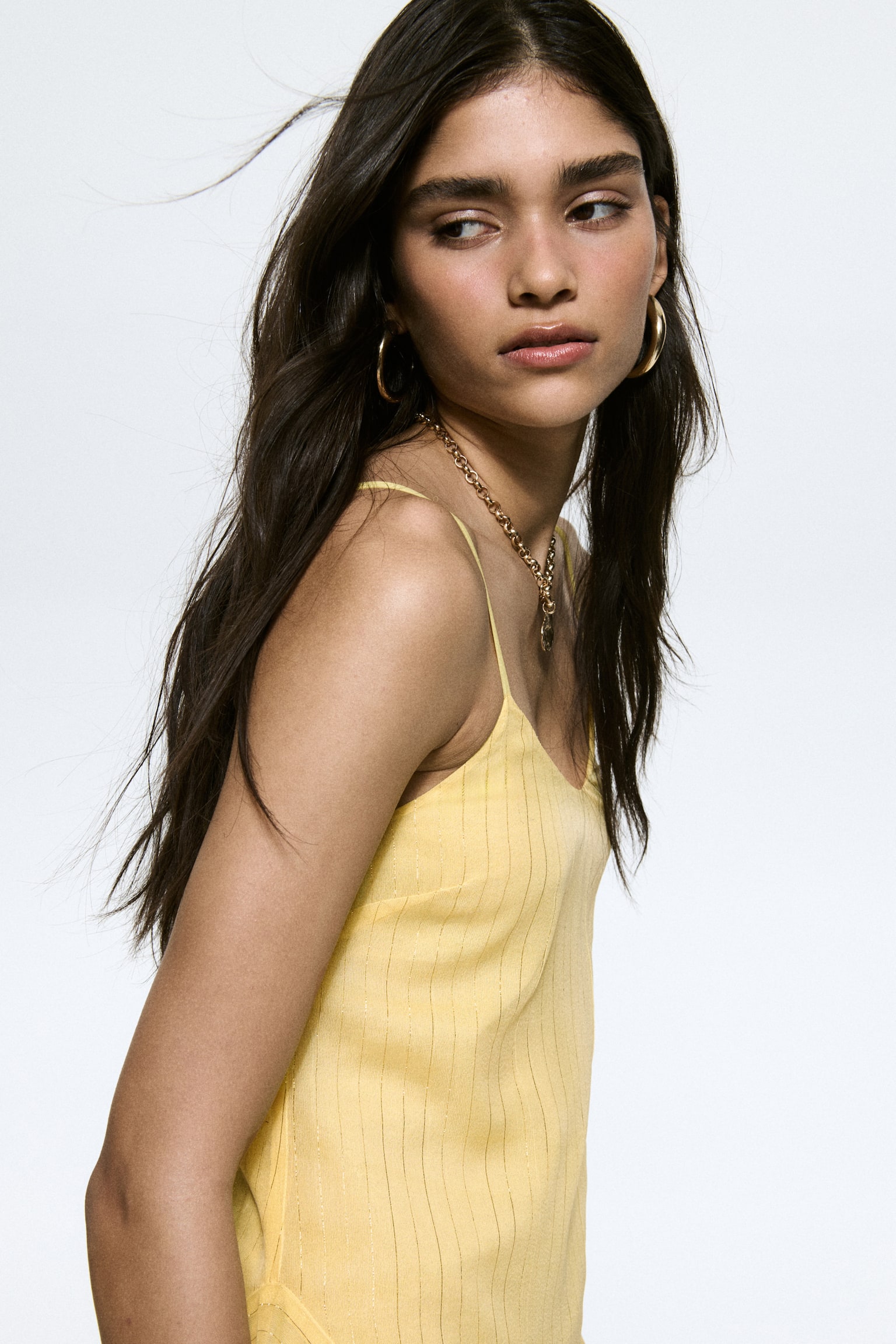 Váy hai dây lấp lánh - Màu vàng - 3