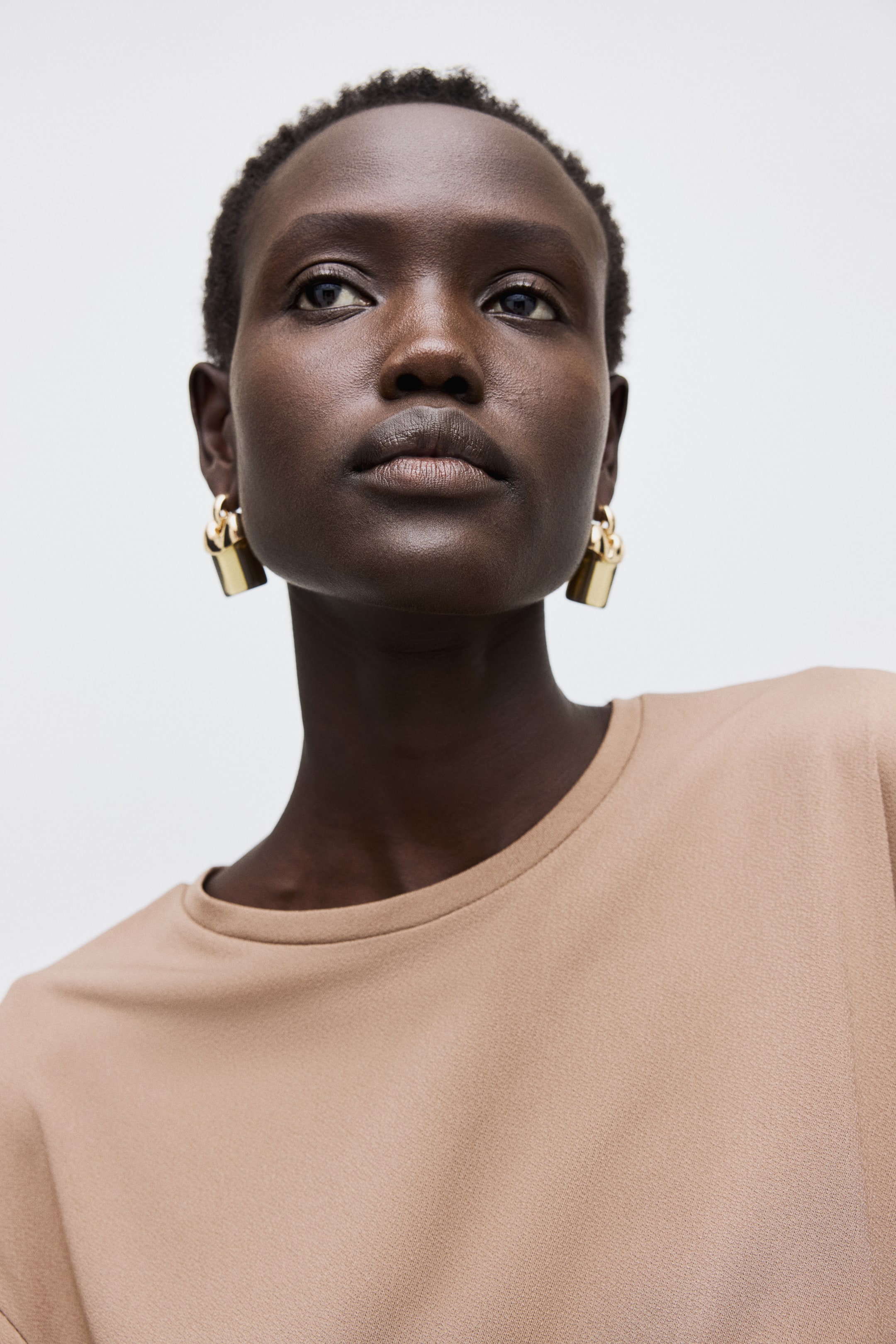 拡大画像を表示: タイディテールトップス - ダークベージュ - レディース | H&M JP 2