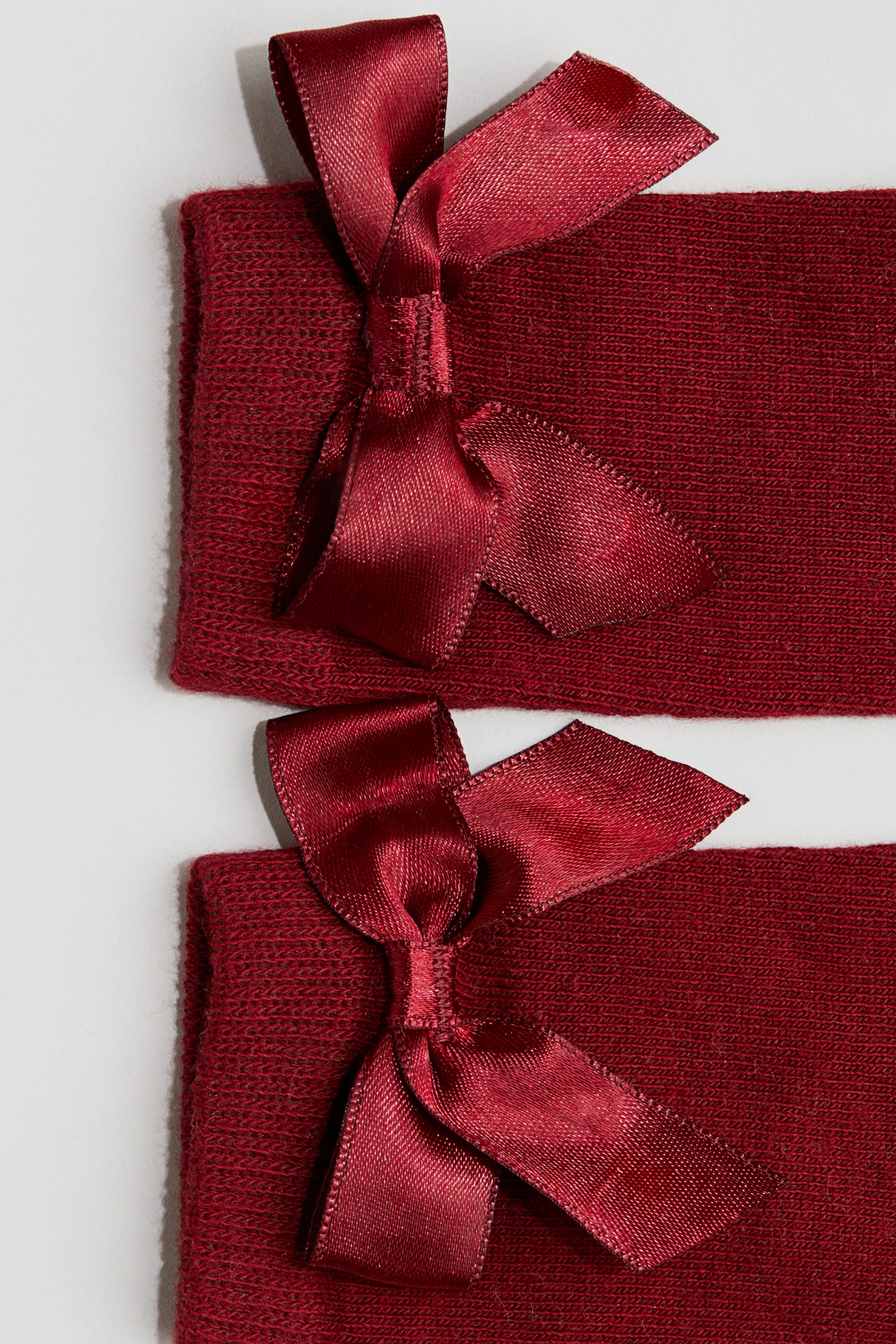 Bow-detail knee socks - Red - 2
