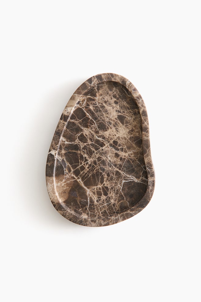 Small marble tray - Dark brown - 1