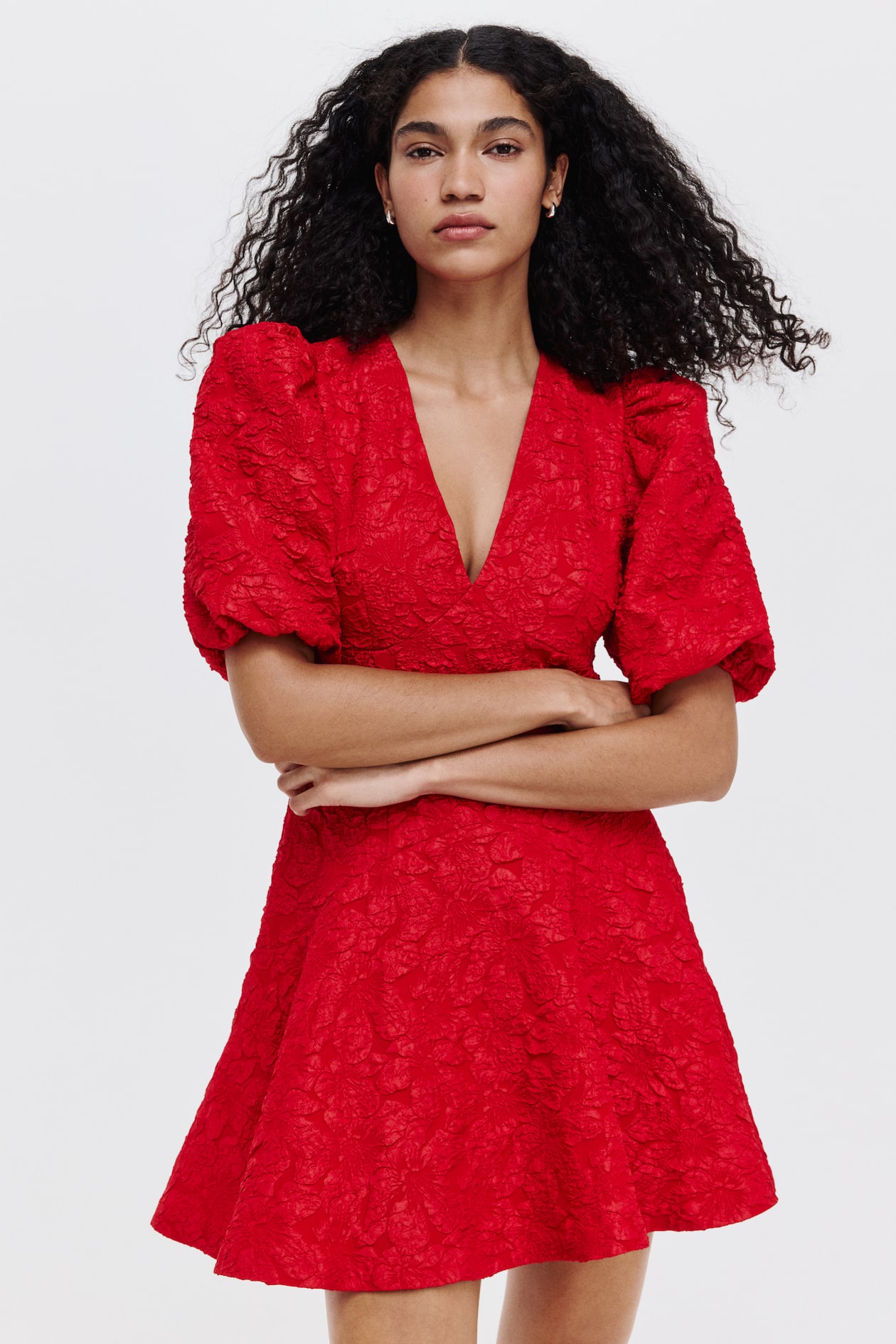 Puff-Sleeved Dress - image 4
