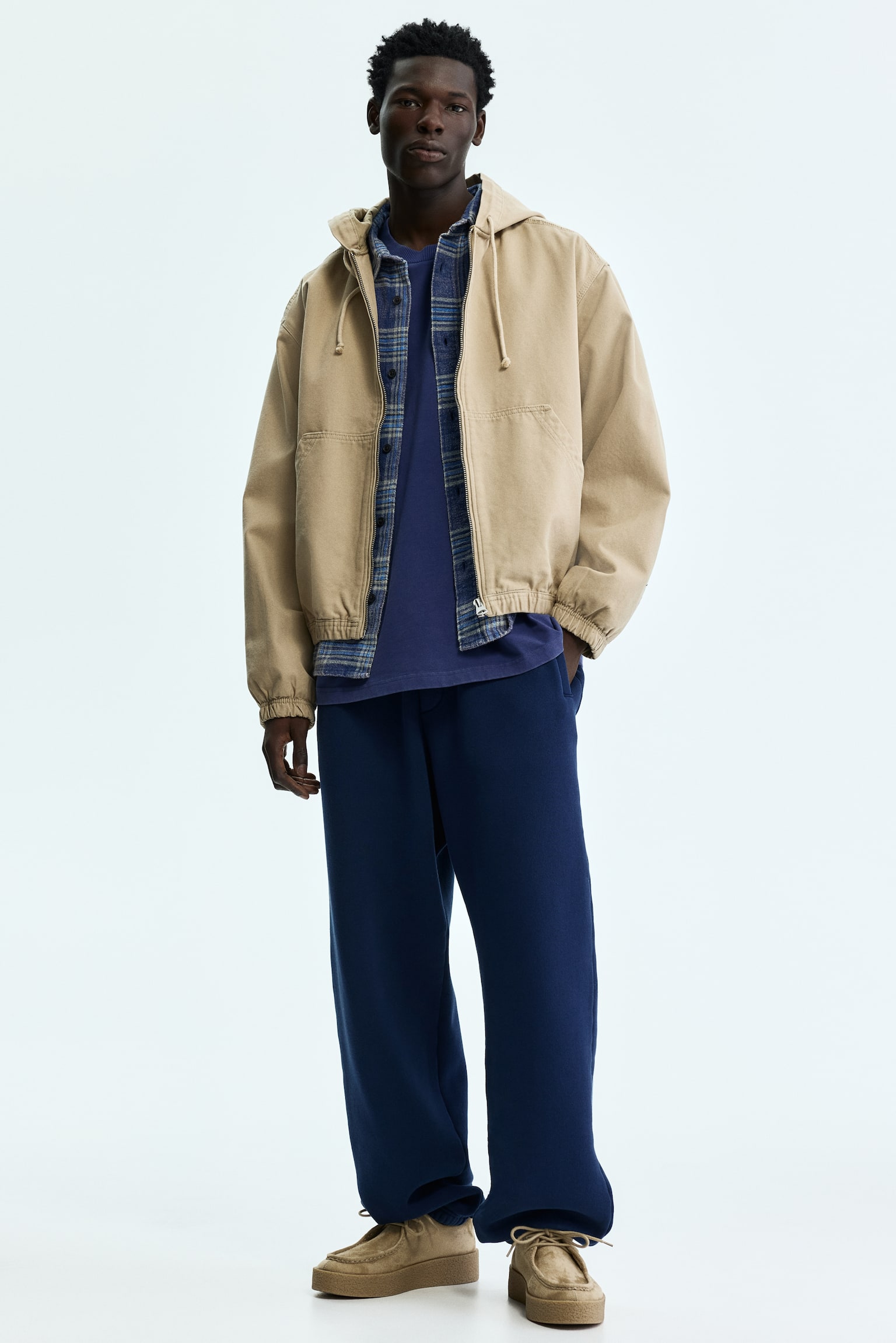 Relaxed Fit Sweatpants - Dark blue/Black/Grey marl - 1