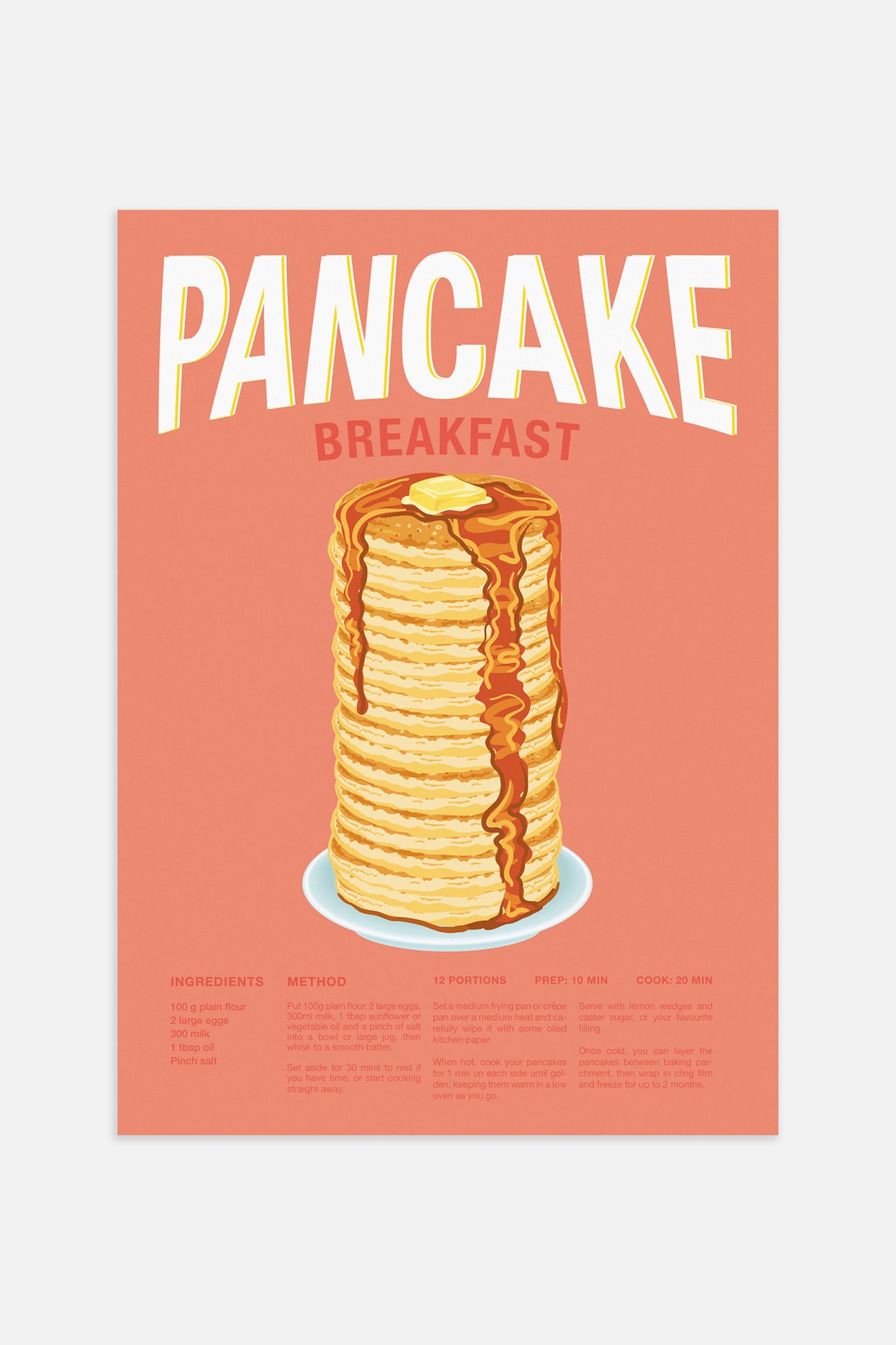 Pancake Breakfast Juliste Oranssi valkoinen Home All H M FI pancake-breakfast-juliste-oranssi-valkoinen-home-all-h-m-fi