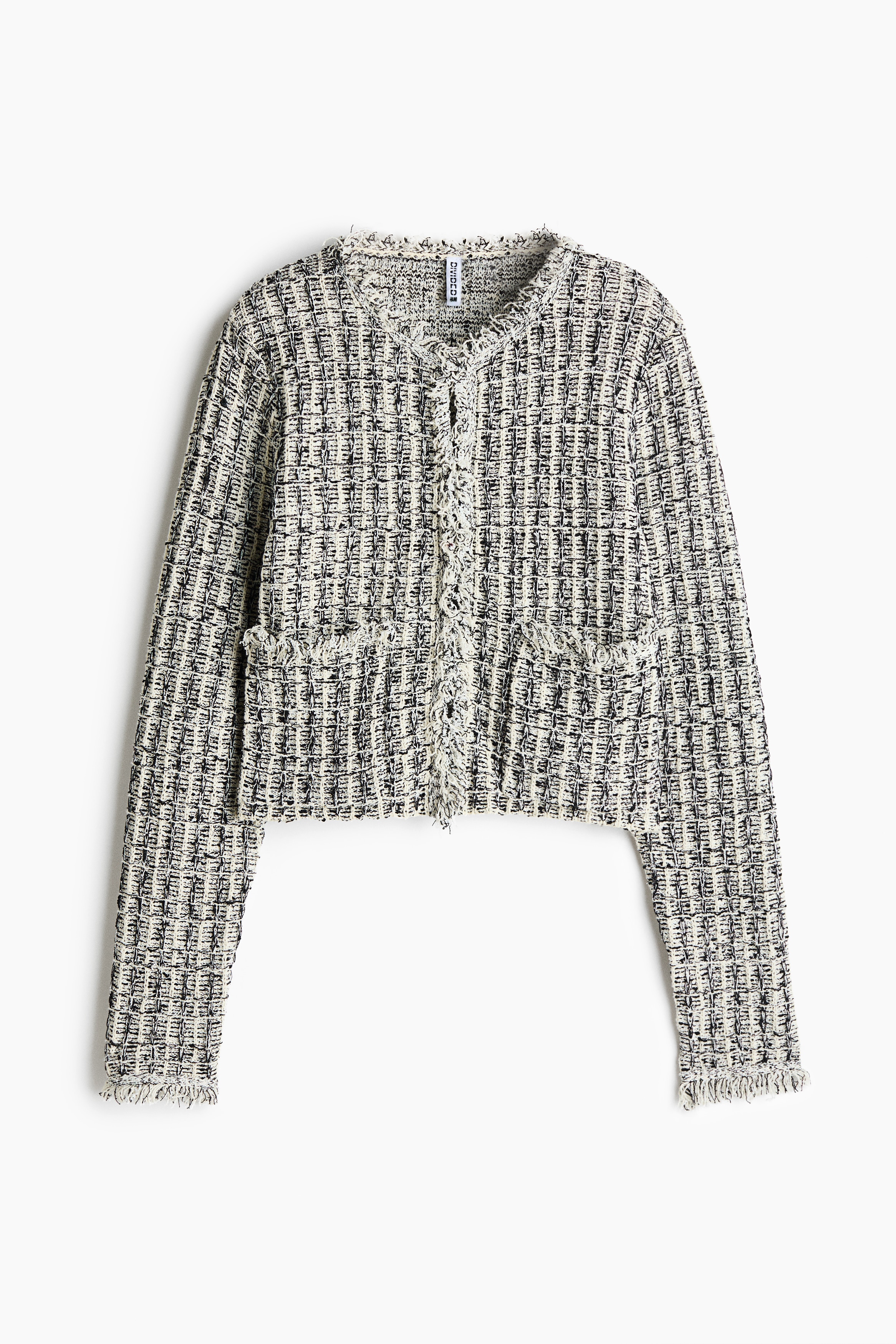 Bouclé-knit cardigan - Grey