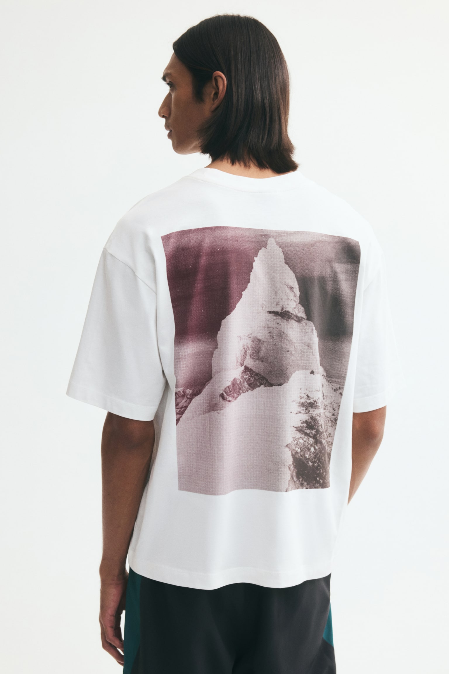 Мужская футболка H&M Relaxed-Fit Printed, цвет: Белый — фото 5