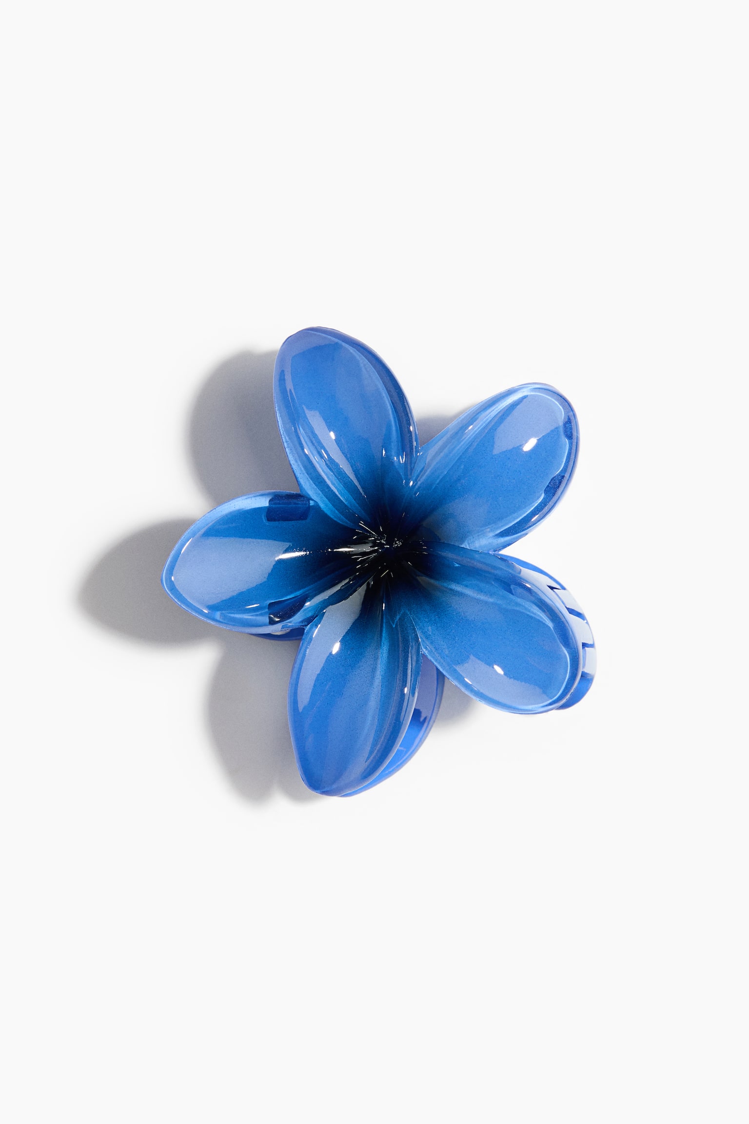 Pinza para el cabello con diseño de flor - Azul/Amarillo claro/Rojo