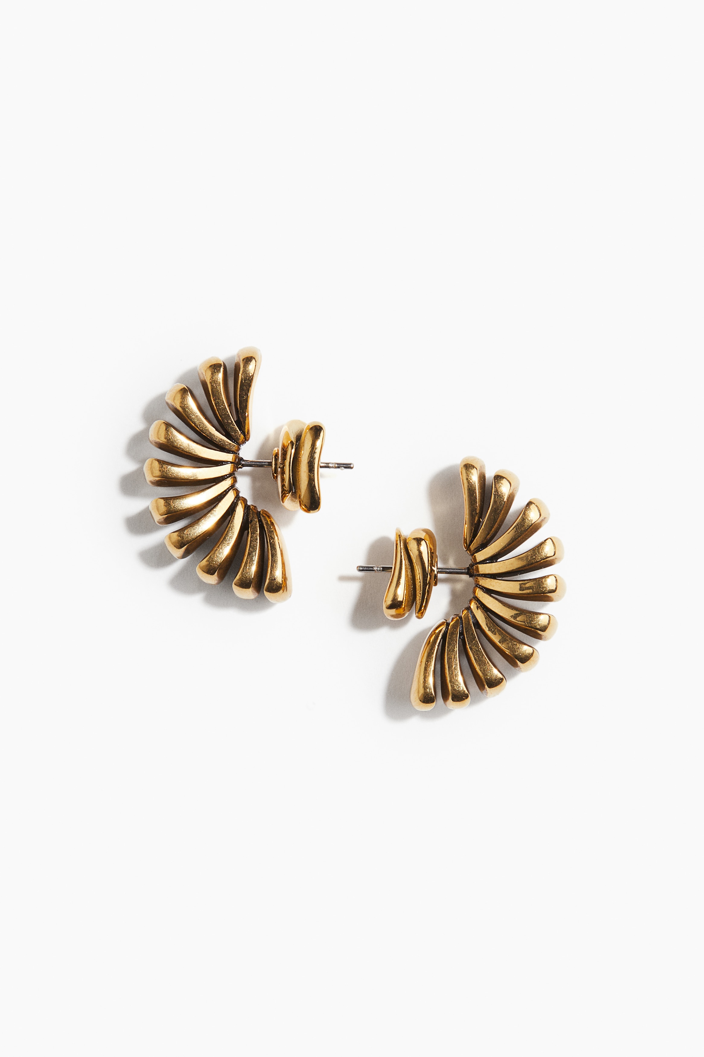 Curved earrings - Gold-coloured/Silver-coloured