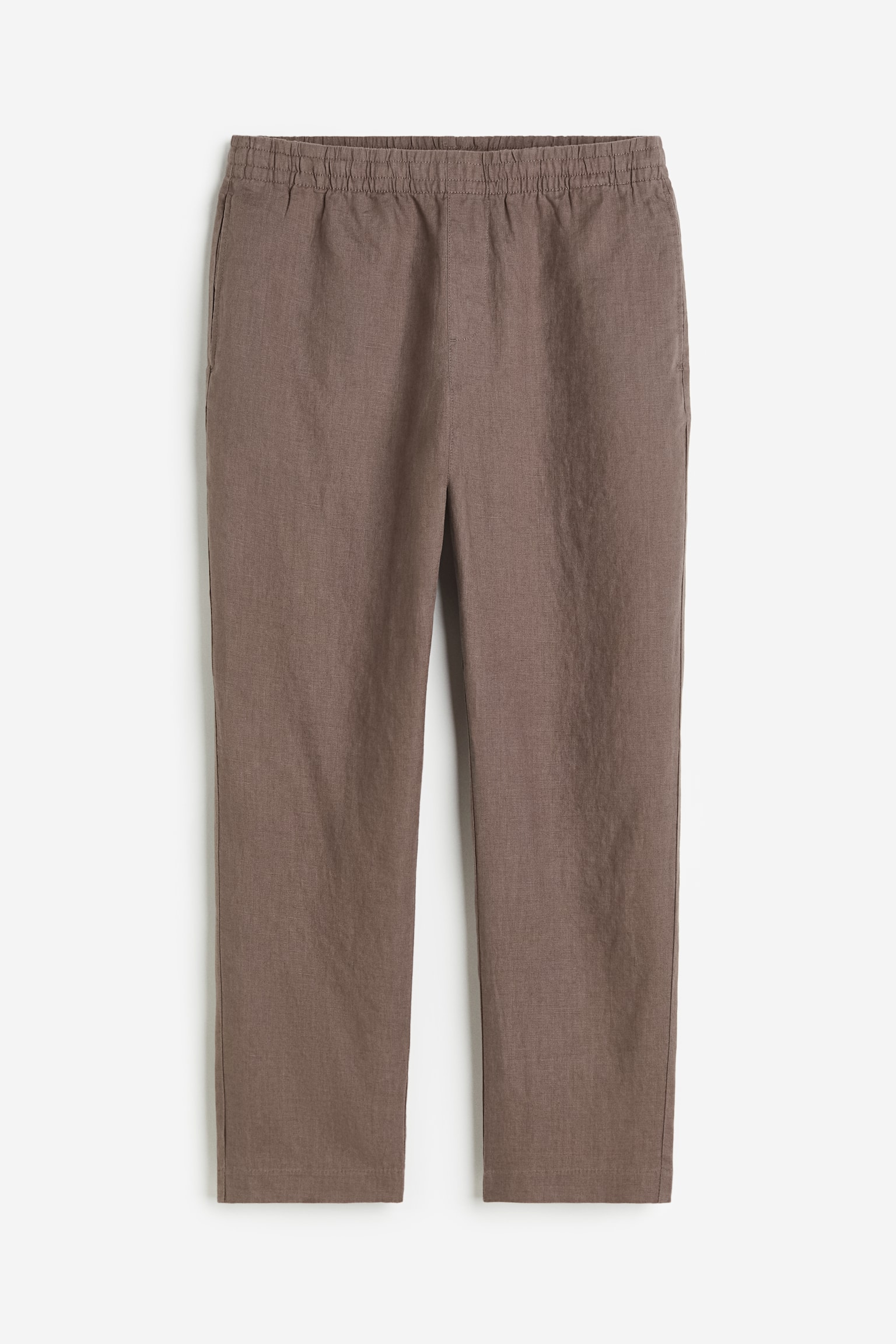 Regular Fit Linen trousers - Dark beige/Black/Cream/Dark sage green/Navy blue - 2