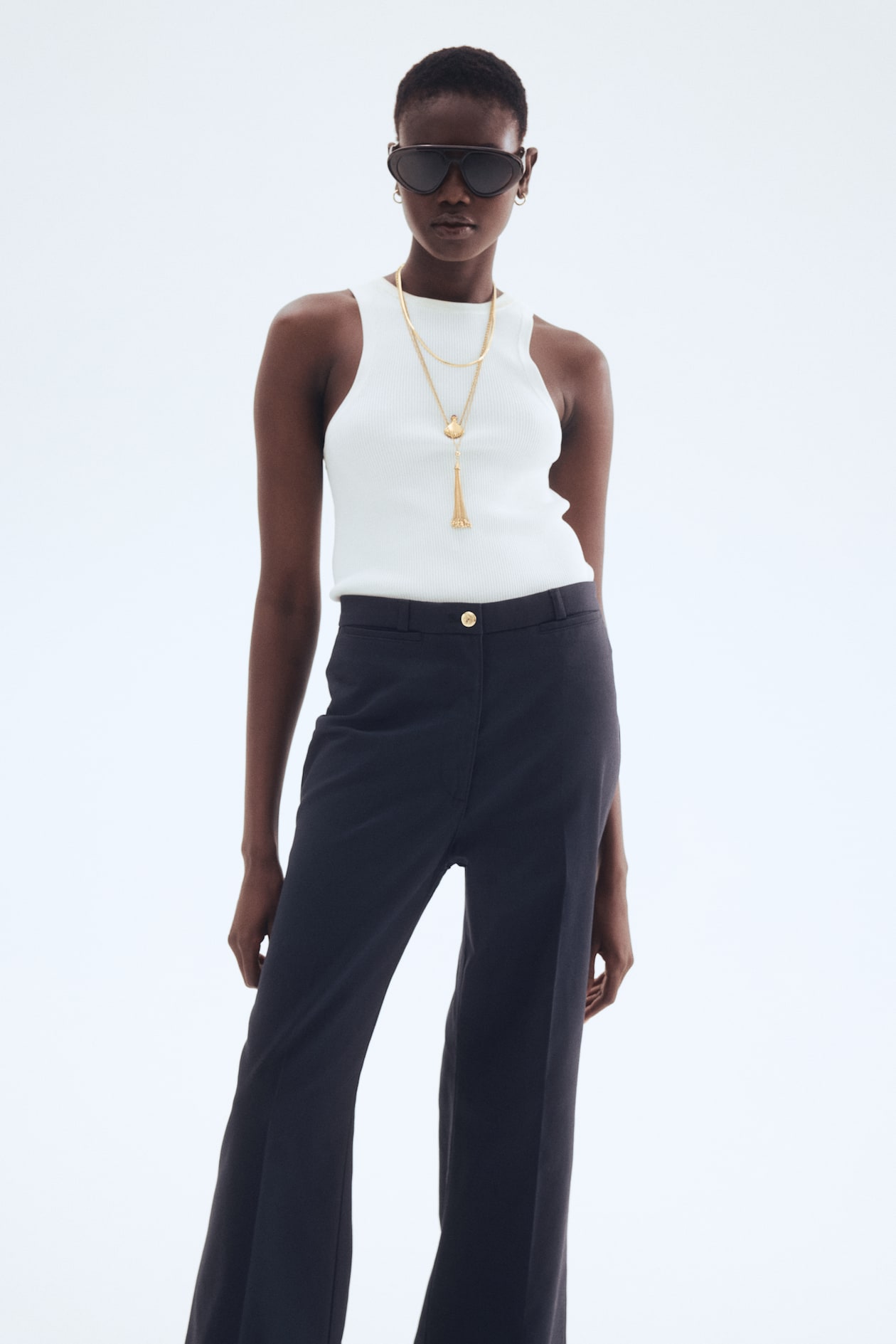 Flared Twill Pants - image 3