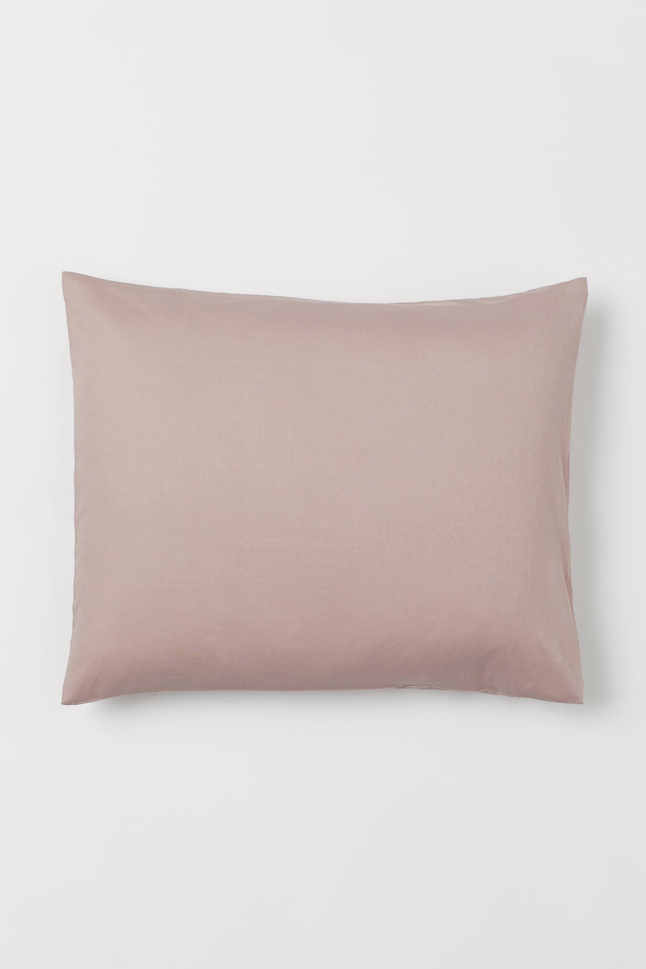 Se større billede: Hovedpudebetræk i bomuld - Pudderrosa - Home All | H&M DK 1