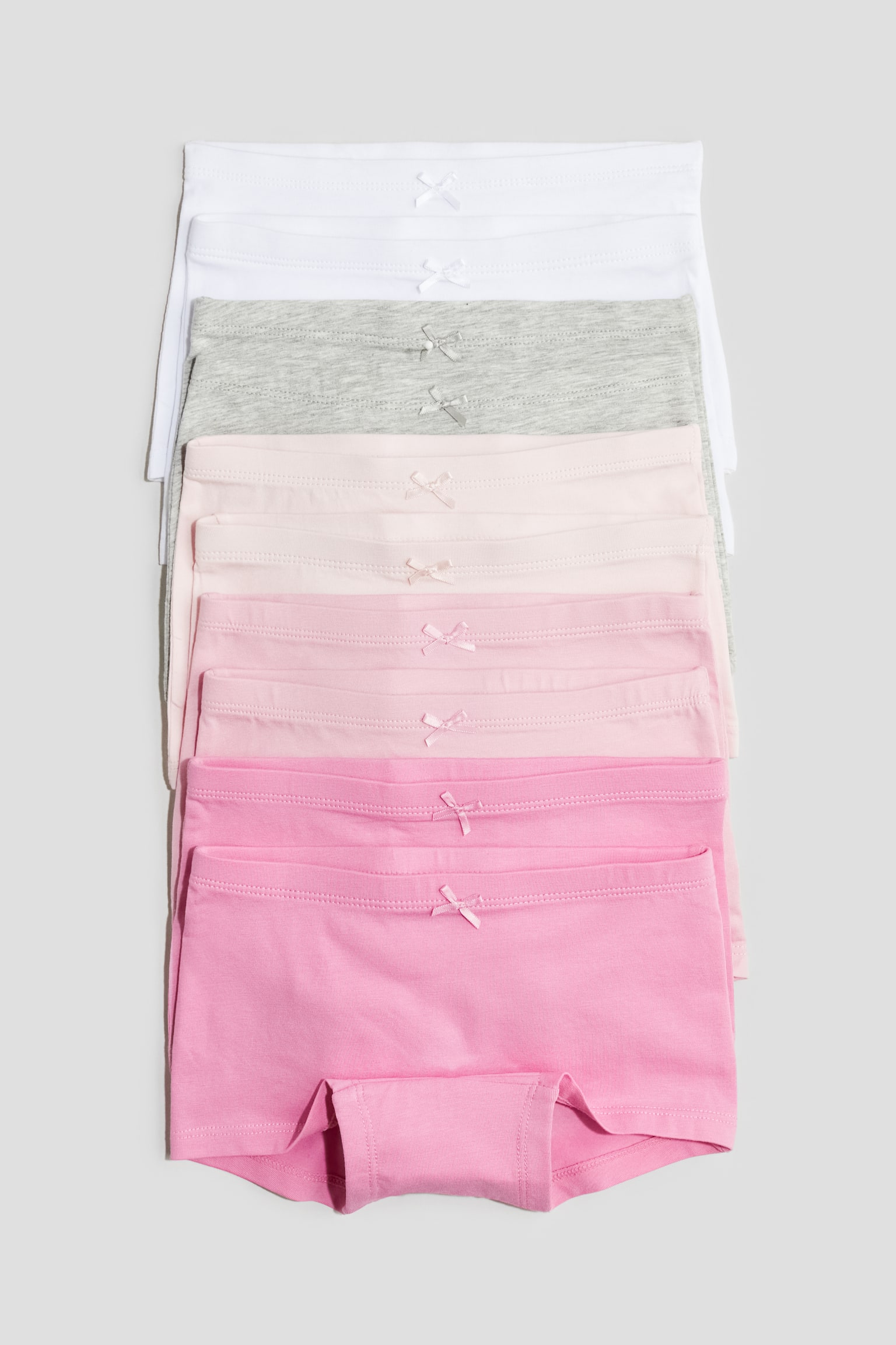 10-pack cotton boxer briefs - Light pink/White/Light purple/Light yellow - 1