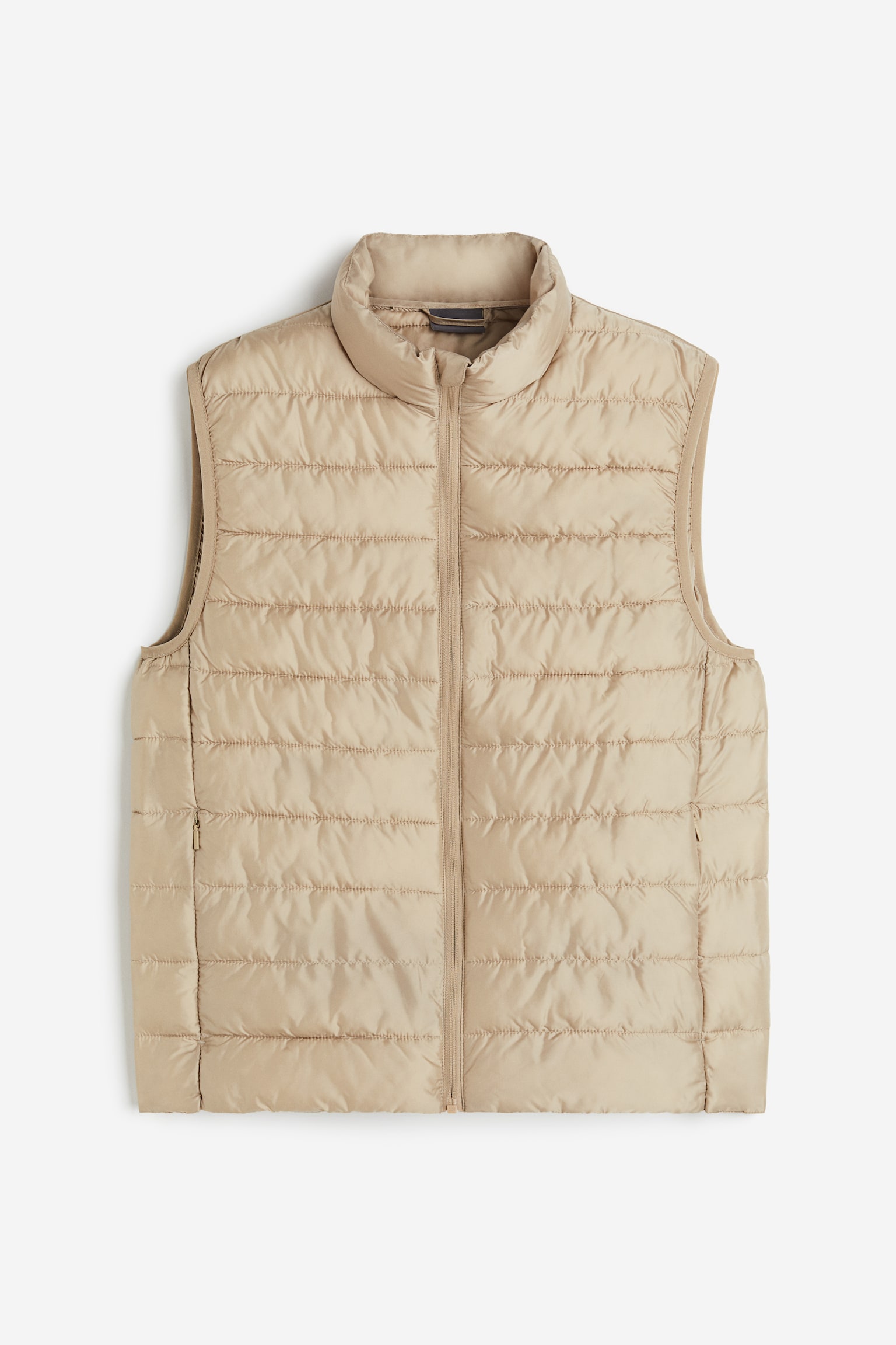 Slim Fit Lightweight puffer gilet - Beige/Dark blue/Black - 1