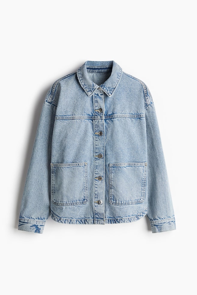 Twill overshirt - Light denim blue - 1