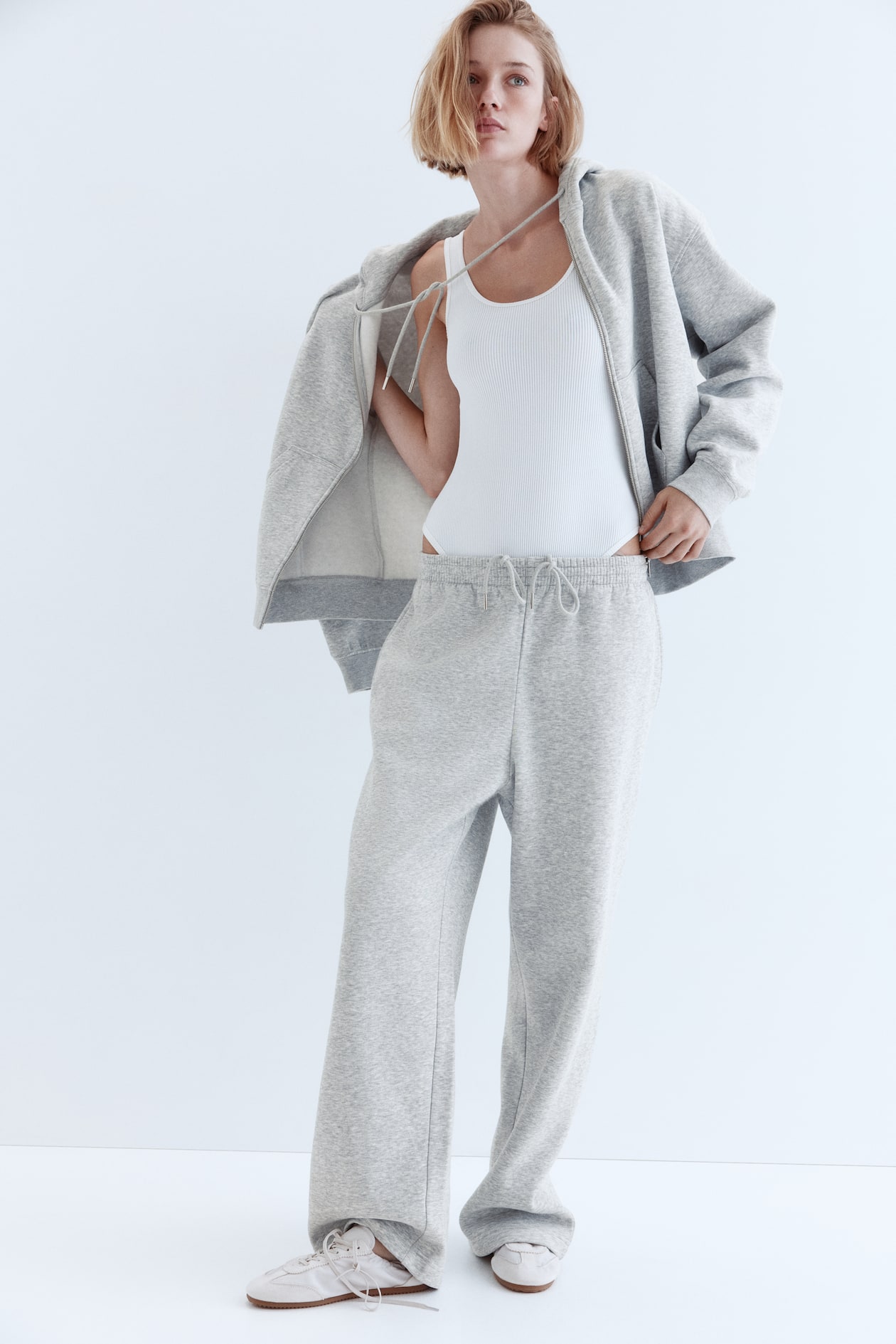 Sweatpants Light gray melange Ladies H&M US