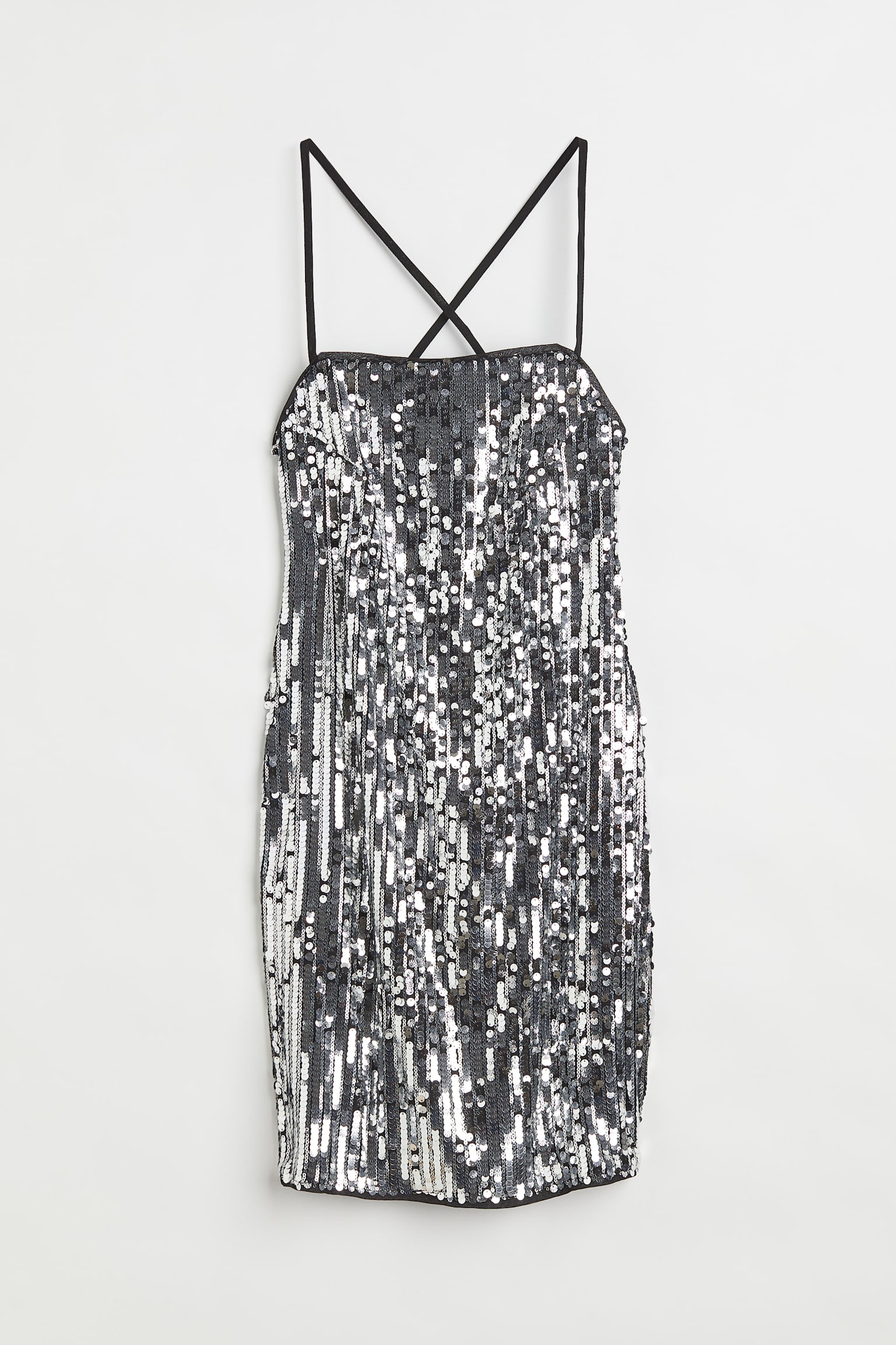 Short sequined dress - Black/Silver-coloured