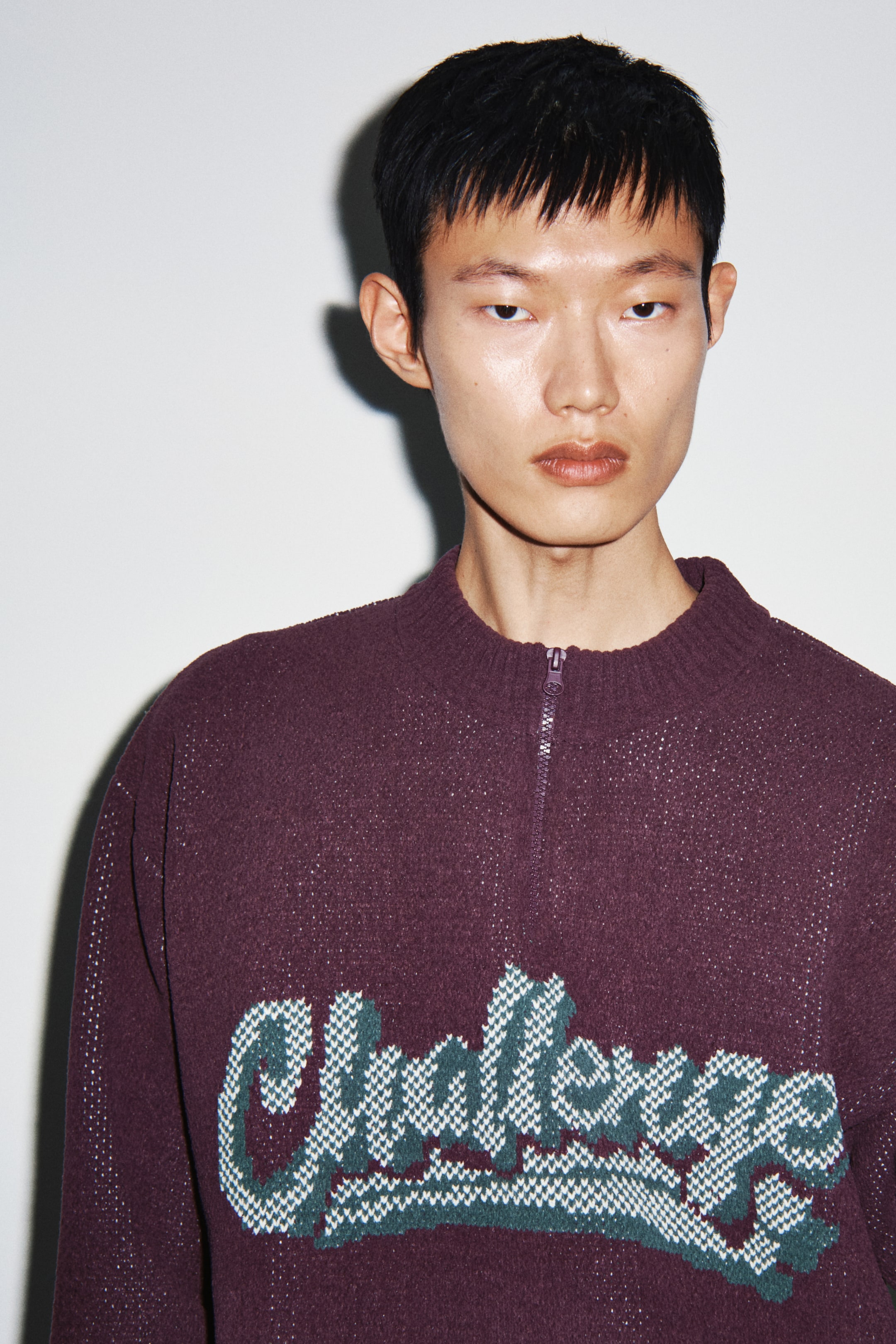 이미지 확대 보기: 스웨터 레귤러핏 - 다크 퍼플/Challenge - Men | H&M KR 1