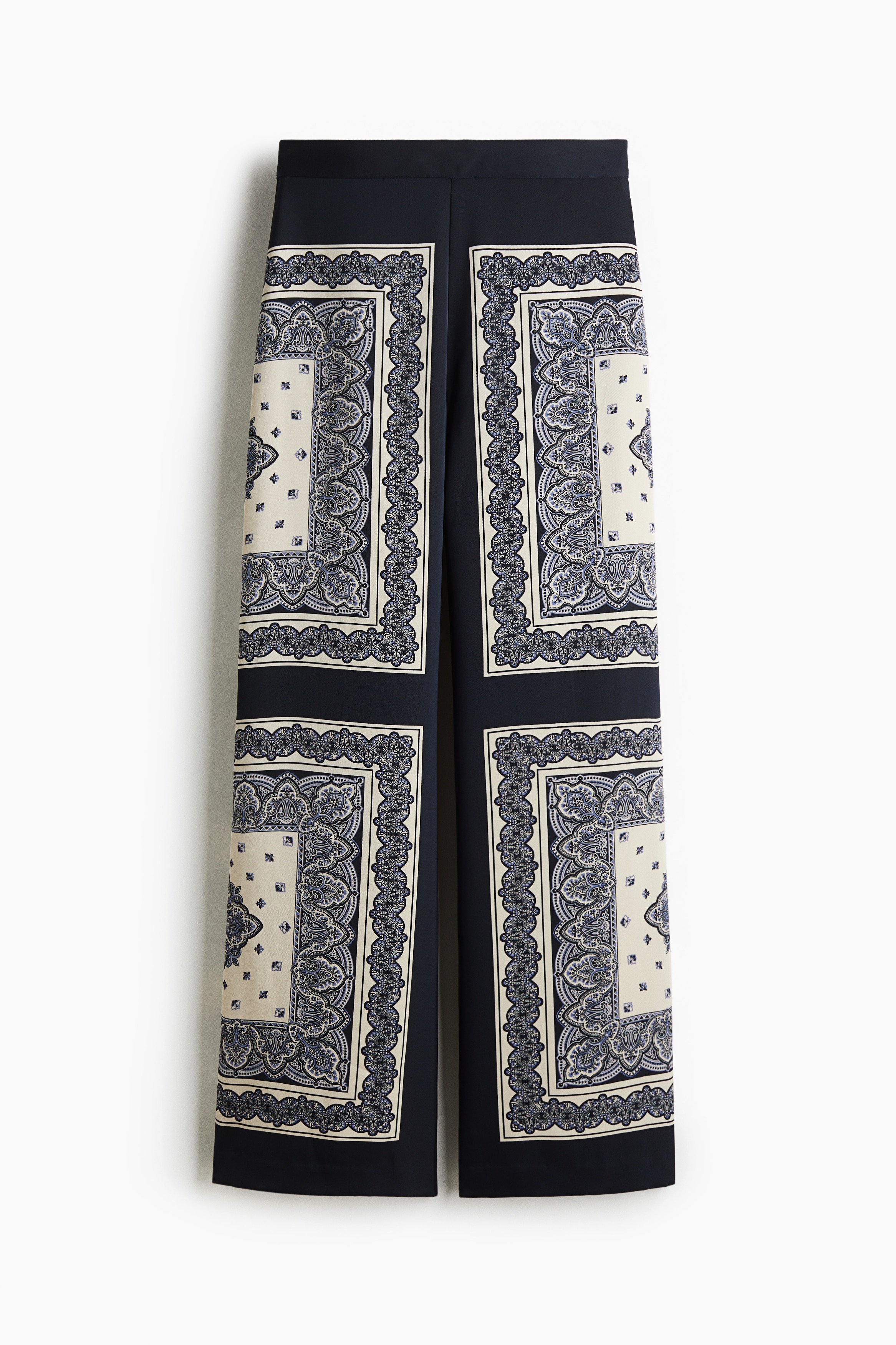 Straight trousers - Navy blue/Patterned/Burgundy/Patterned/Black/Striped/Cream/Patterned/Dark beige/Patterned