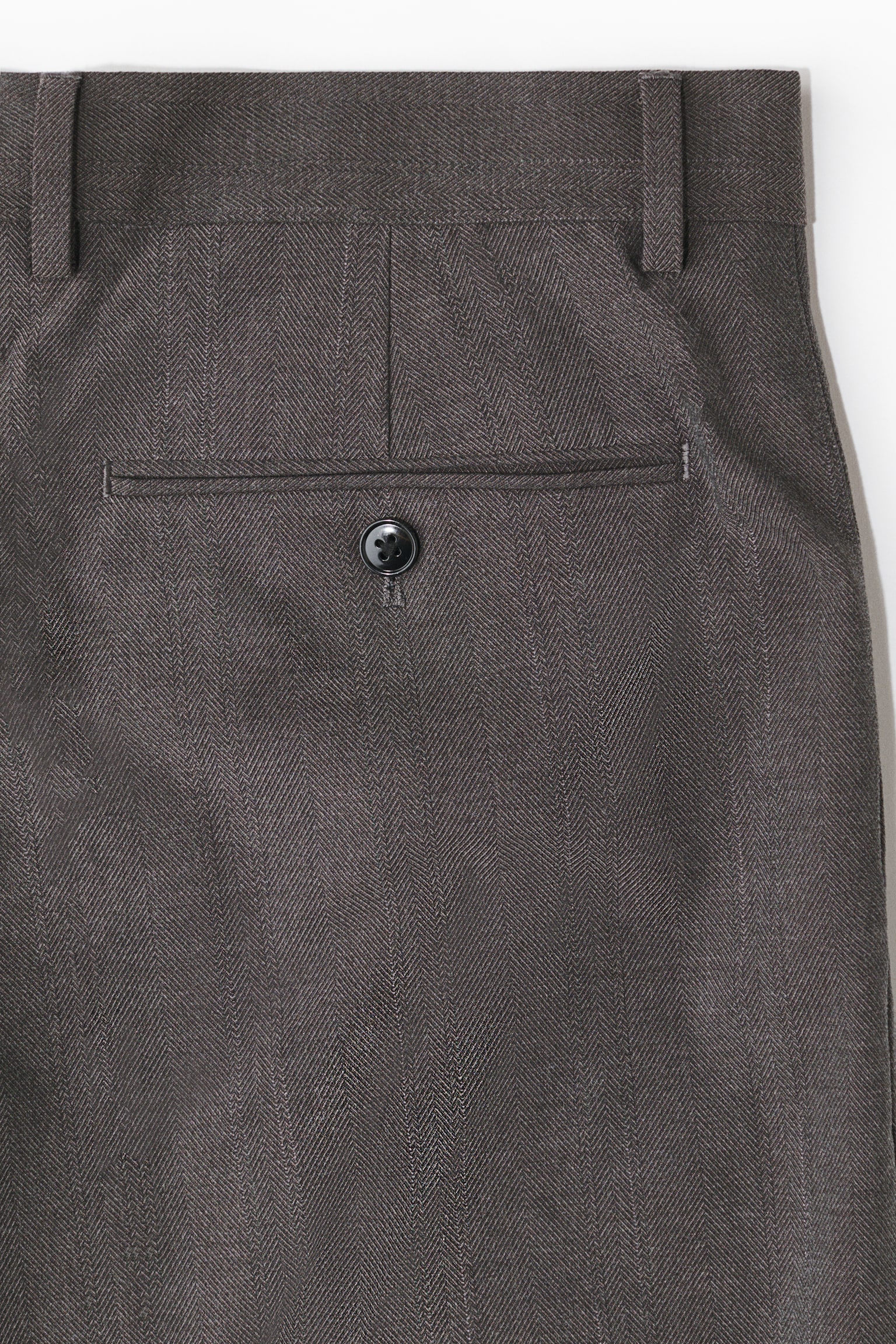 Мужские брюки H&M Loose-Fit Suit, цвет: Тёмный коричневый — фото 6