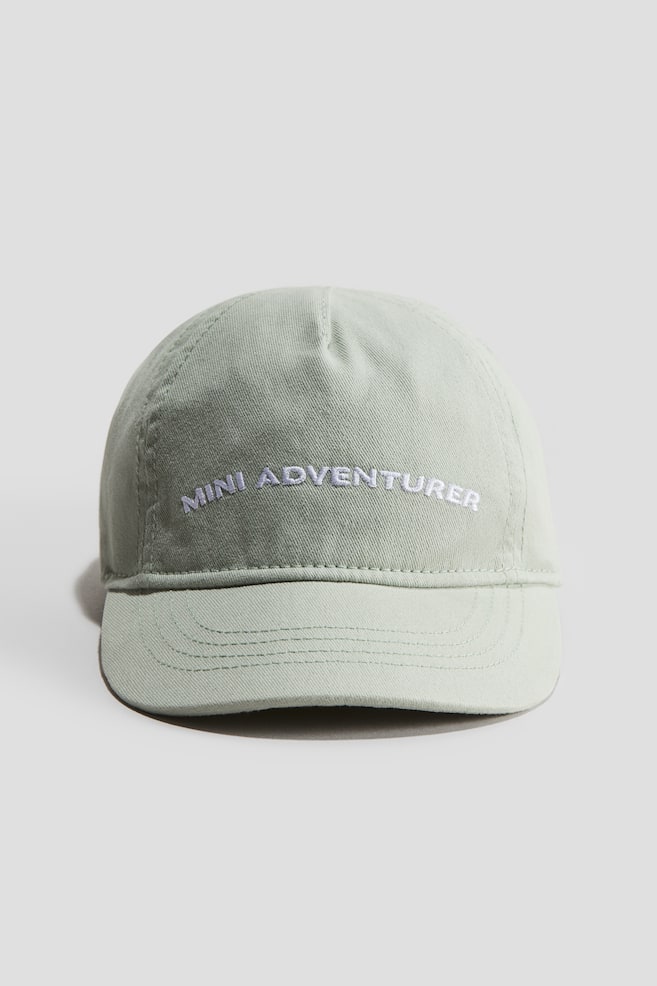 Cotton Cap - Light green/Mini Adventurer/Brown/Run Jump Play/Light green/Happy/Taupe/dinosaurs/Dark blue/New York City/Dark gray/Mini Adventurer/Light blue/teddy bear/Light pink/Little Dreamer/Brown/Happy/Light red/Amalfi Coast/Green/NYC/Light beige/vehicles/Denim blue - 1