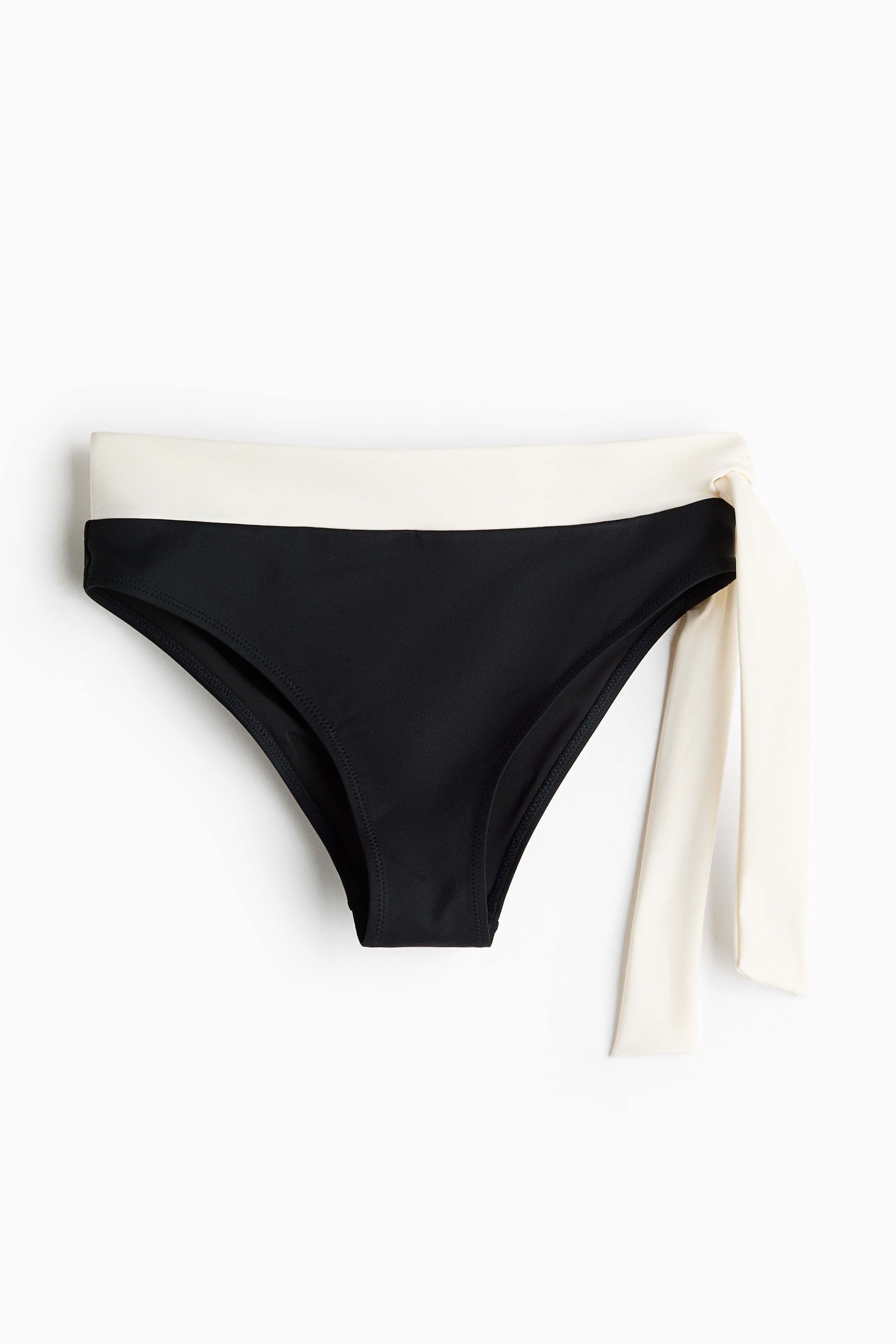 Braga de bikini cheeky - Black/White/Marrón oscuro/Crema