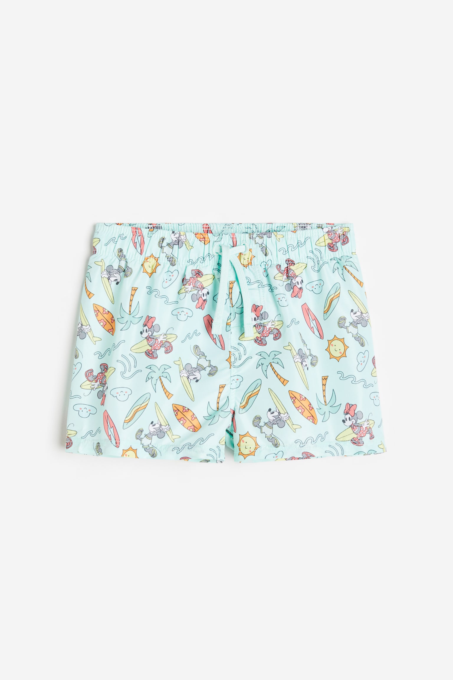 Patterned swim shorts - Turquoise/Mickey Mouse - 1