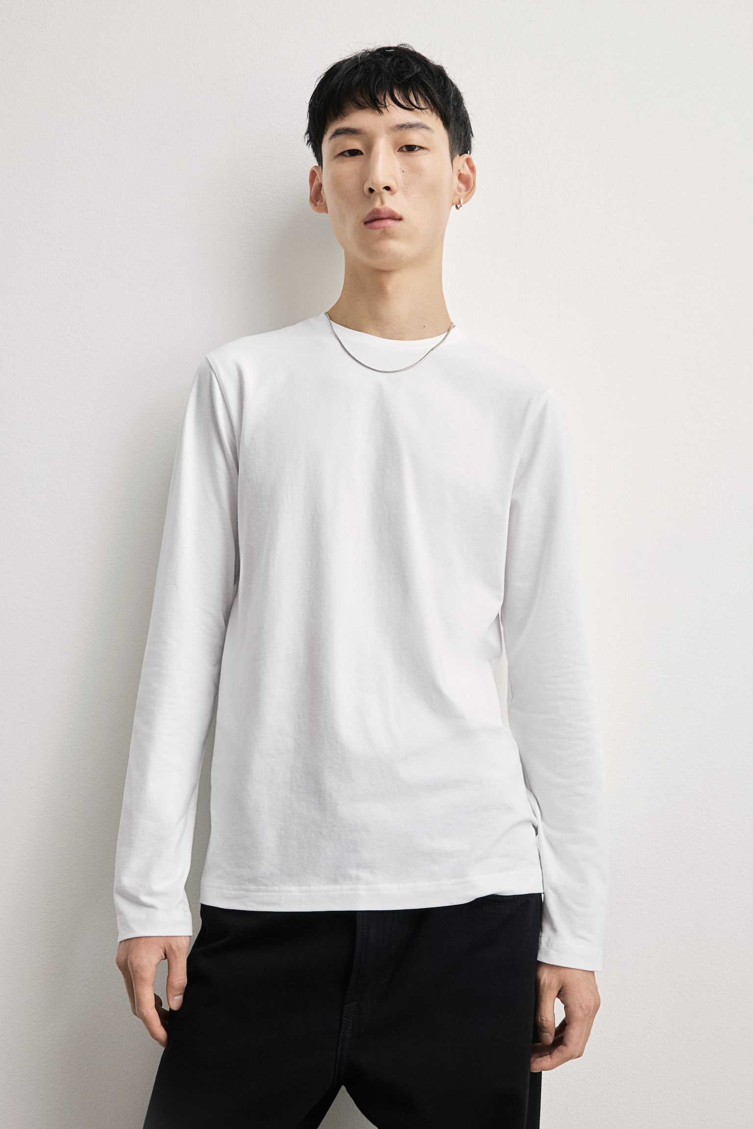 Slim Fit Jersey top - White/Dark grey/Black/Navy blue - 6