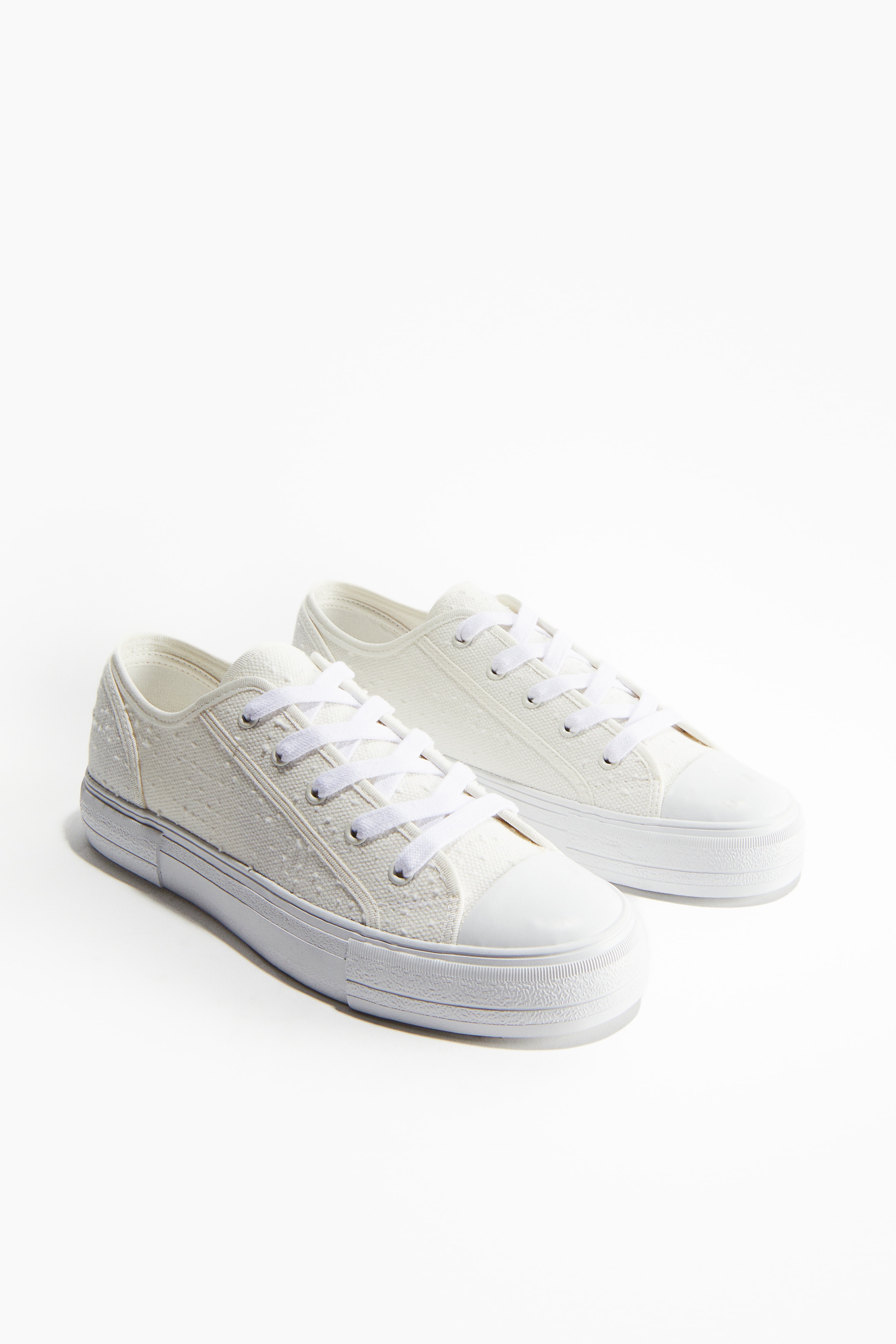 Sneaker aus Canvas - Ohne Absatz - Cremefarben - Ladies | H&M DE