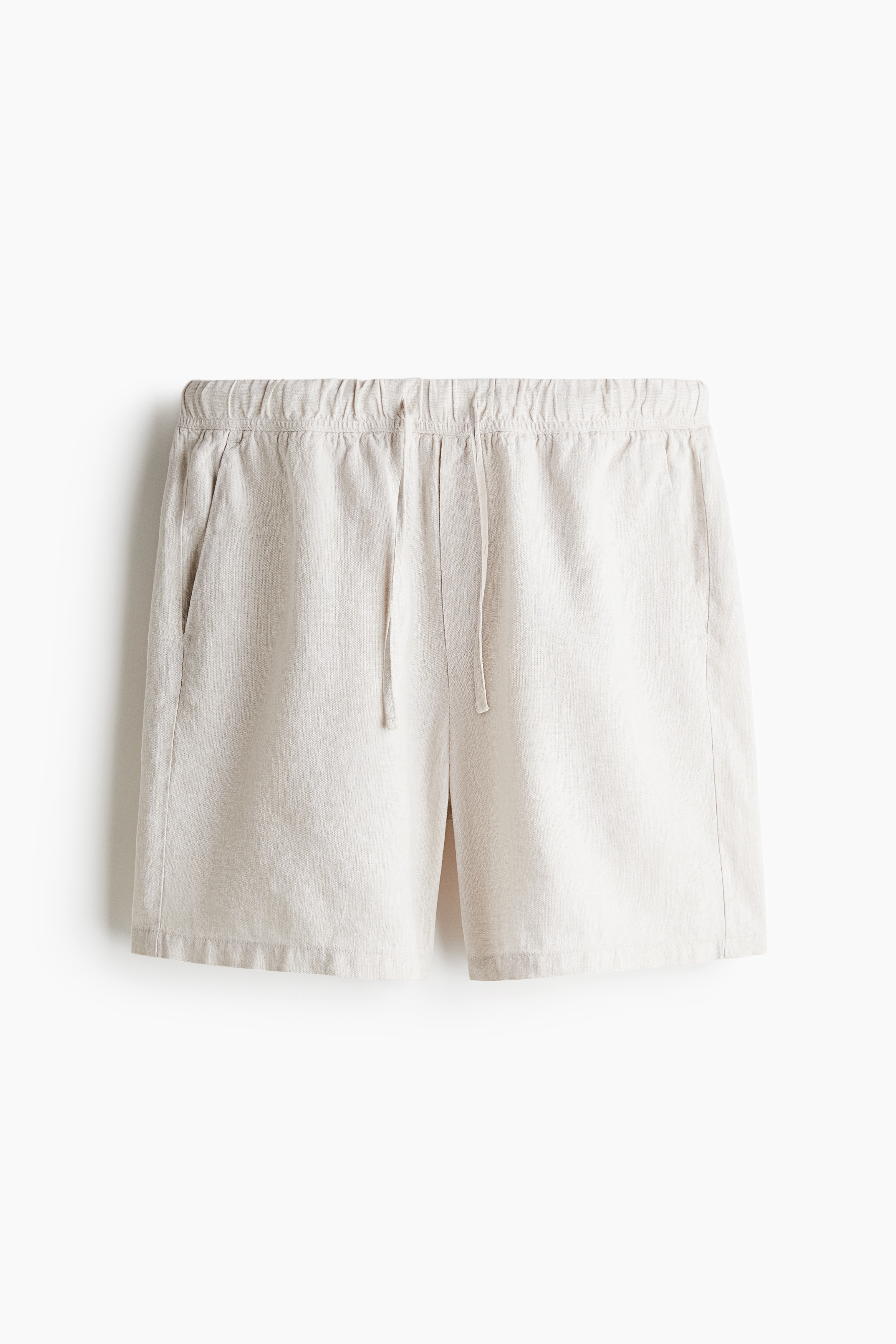 Relaxed Fit Linen-blend shorts - Light beige/Navy blue/Black/Dark beige/White