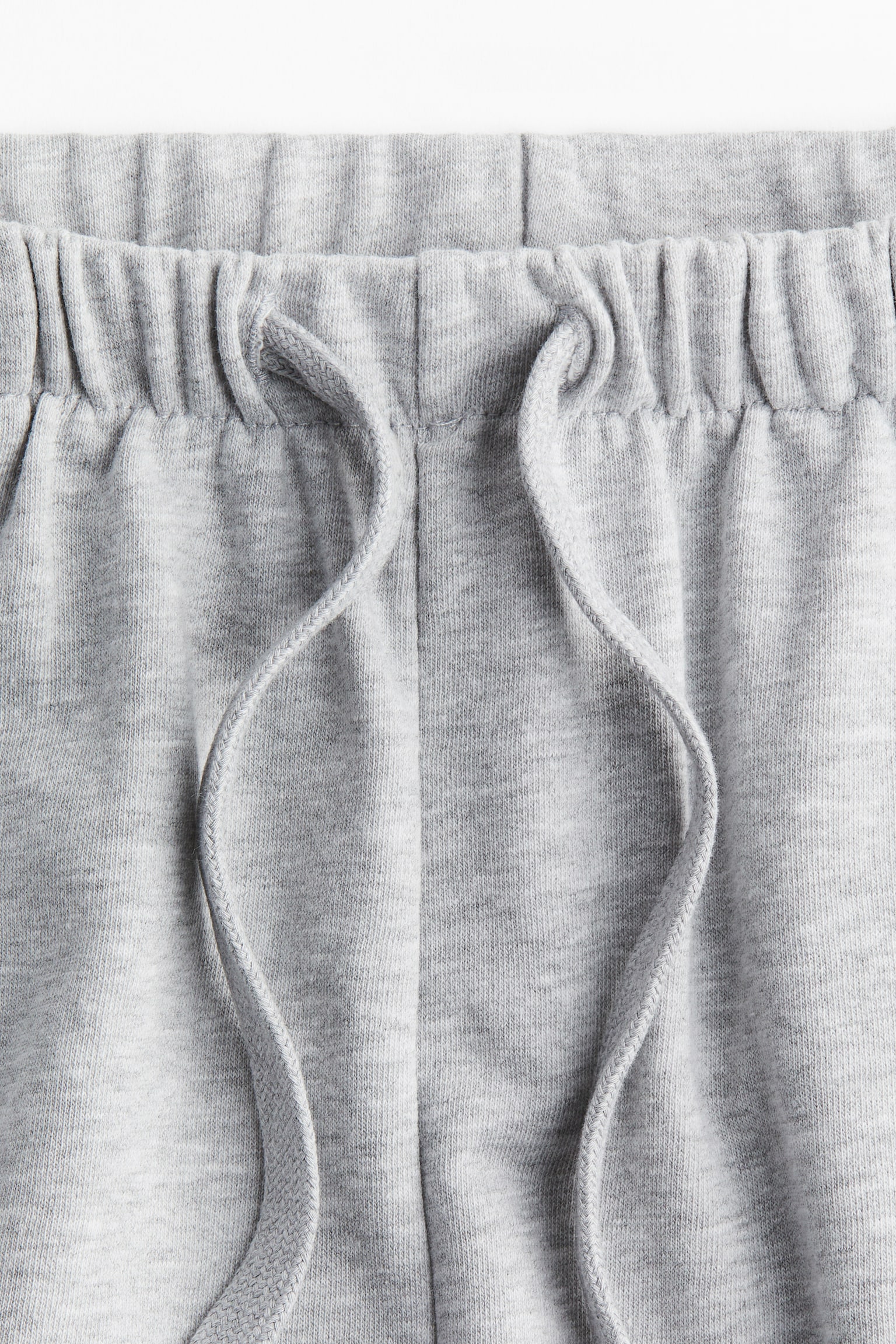 Loose-fit sweatshorts - Light grey marl/Black/Light beige/White - 3