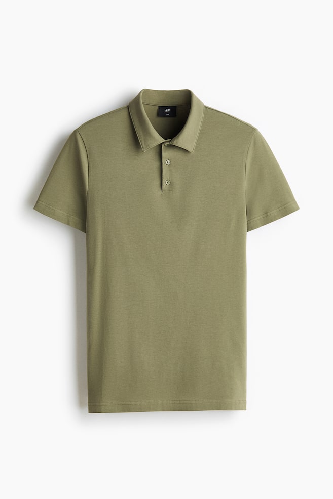 Slim-Fit Polo Shirt - Khaki green/Black/Navy blue/Teal - 1