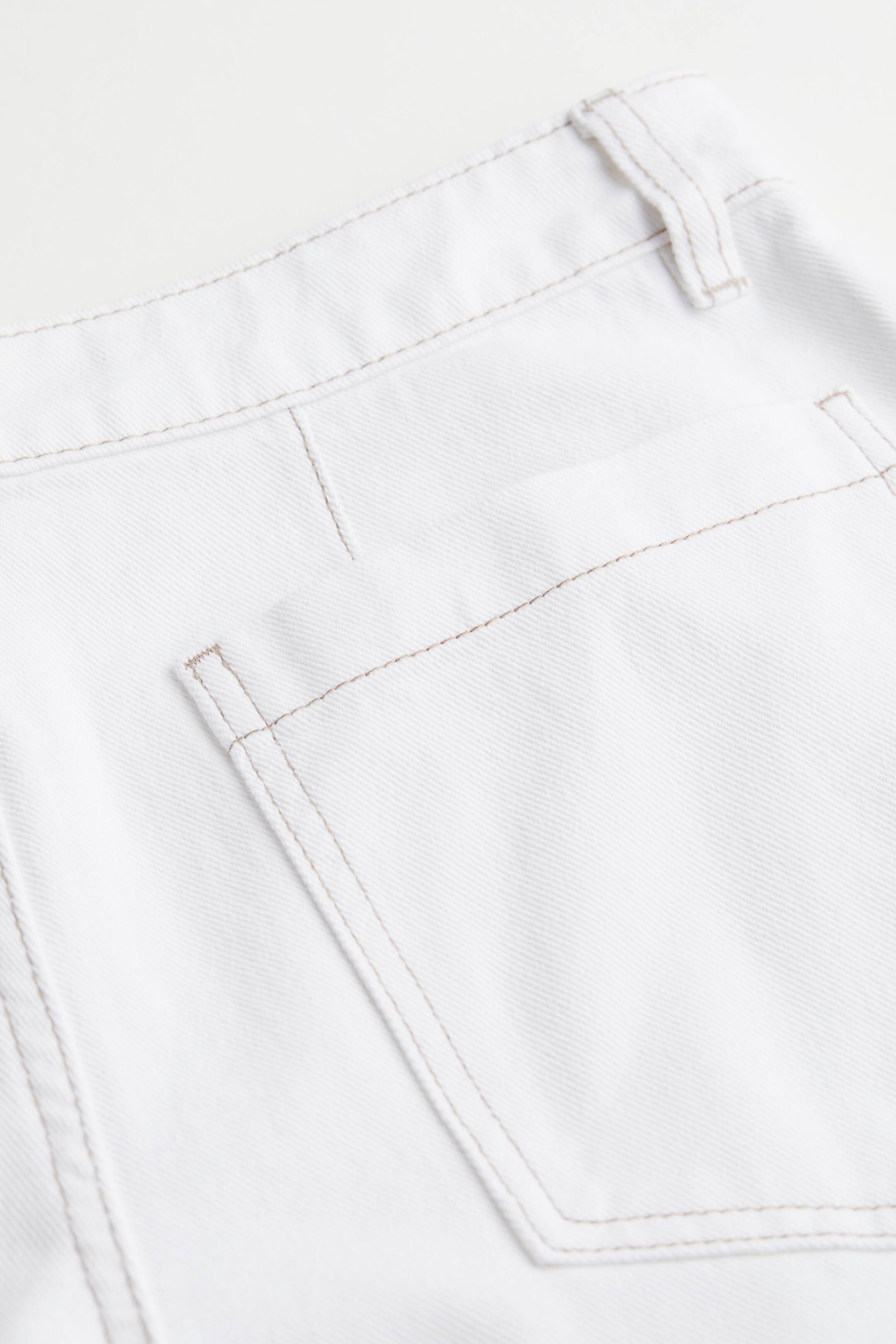 View larger image: Straight Low Cargo Jeans - White - Ladies | H&M IN 3