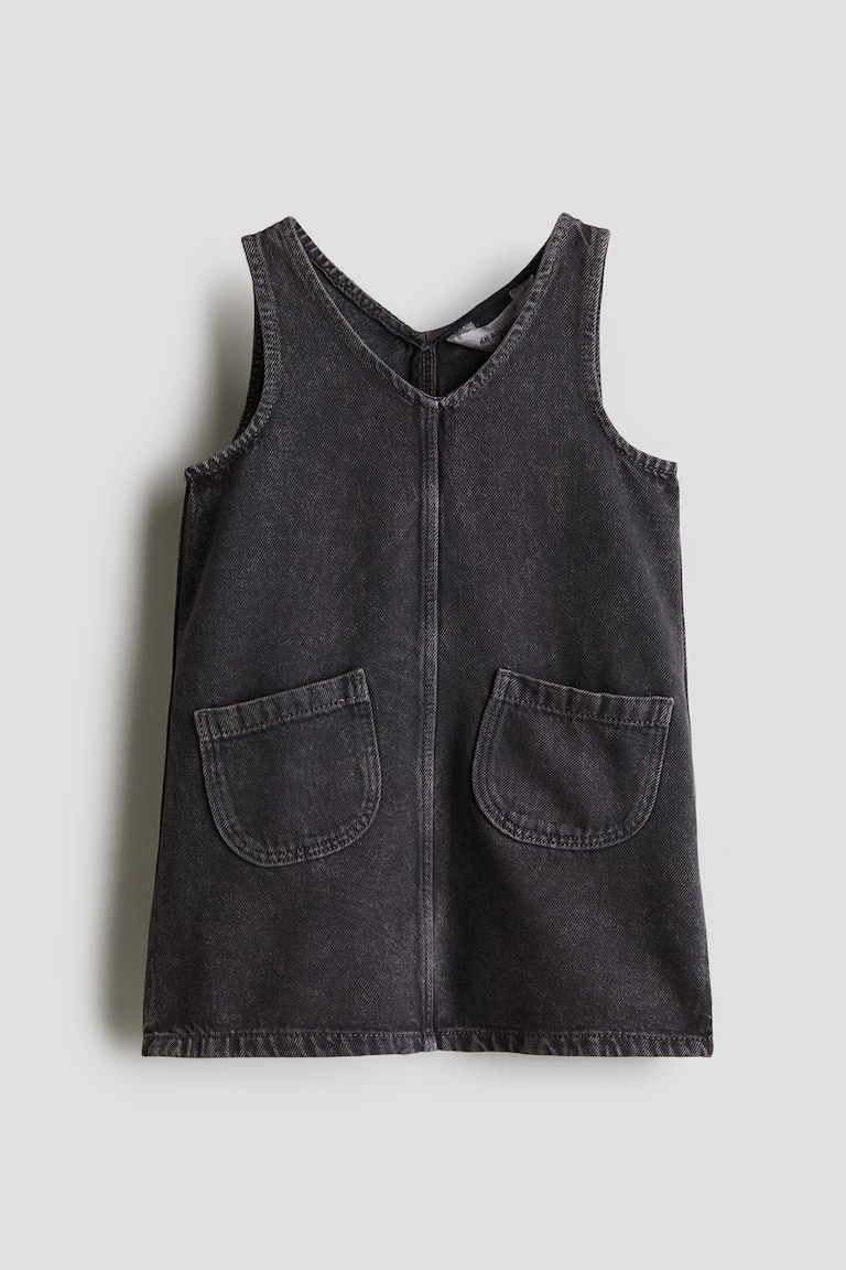 Denim pinafore dress Dark grey Kids H&M IN