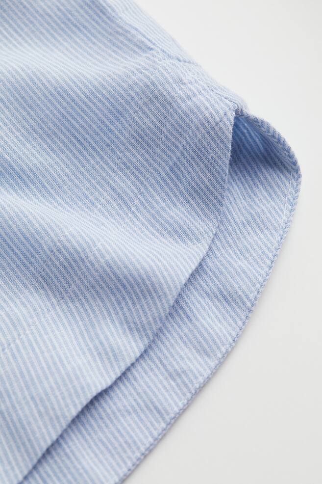 Popover linen-blend shirt - Light blue/White striped - 2