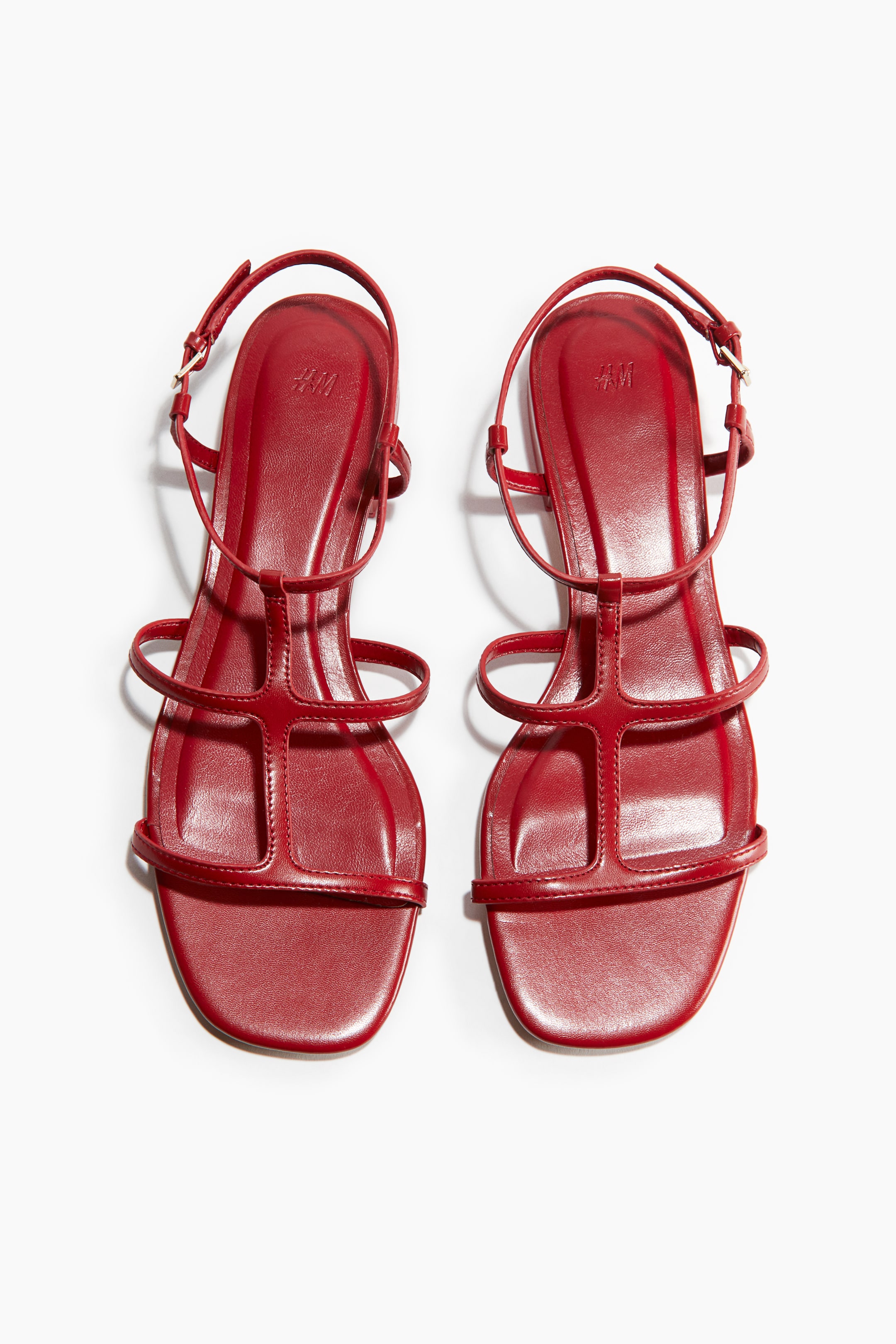 Strappy Sandals - Red - Ladies | H&M US