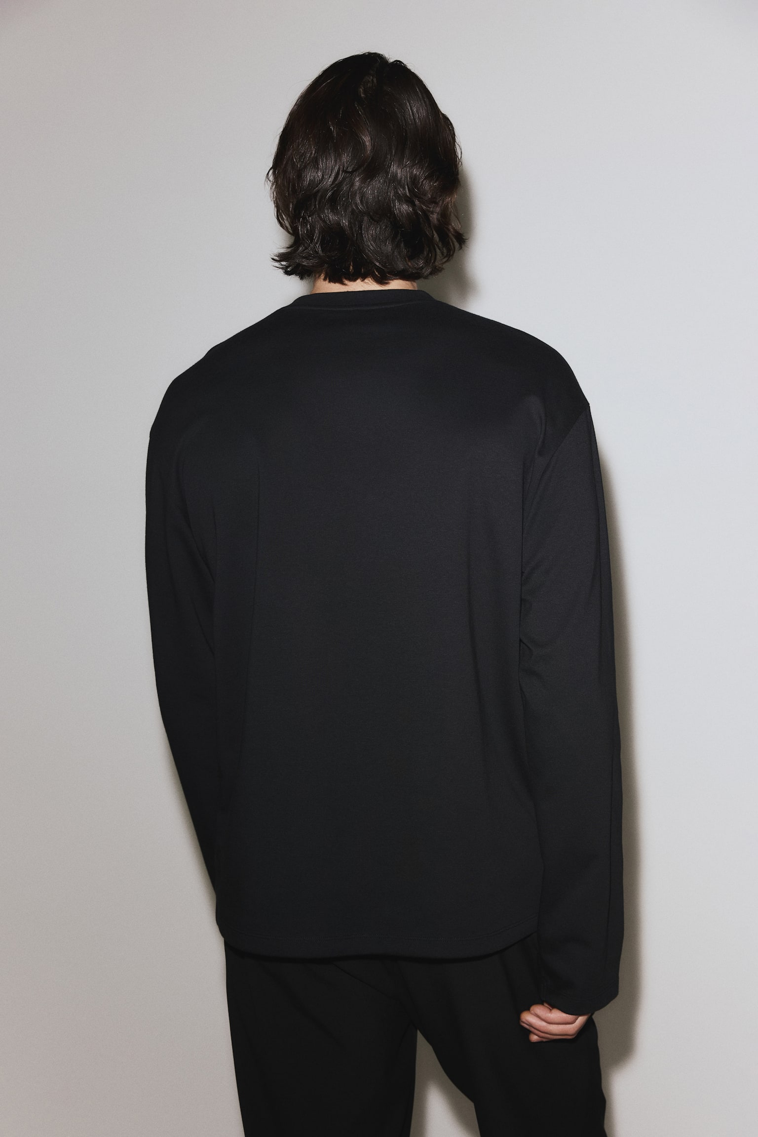 Cooling Regular Fit Long-sleeved T-shirt - Black/Light brown/White - 5