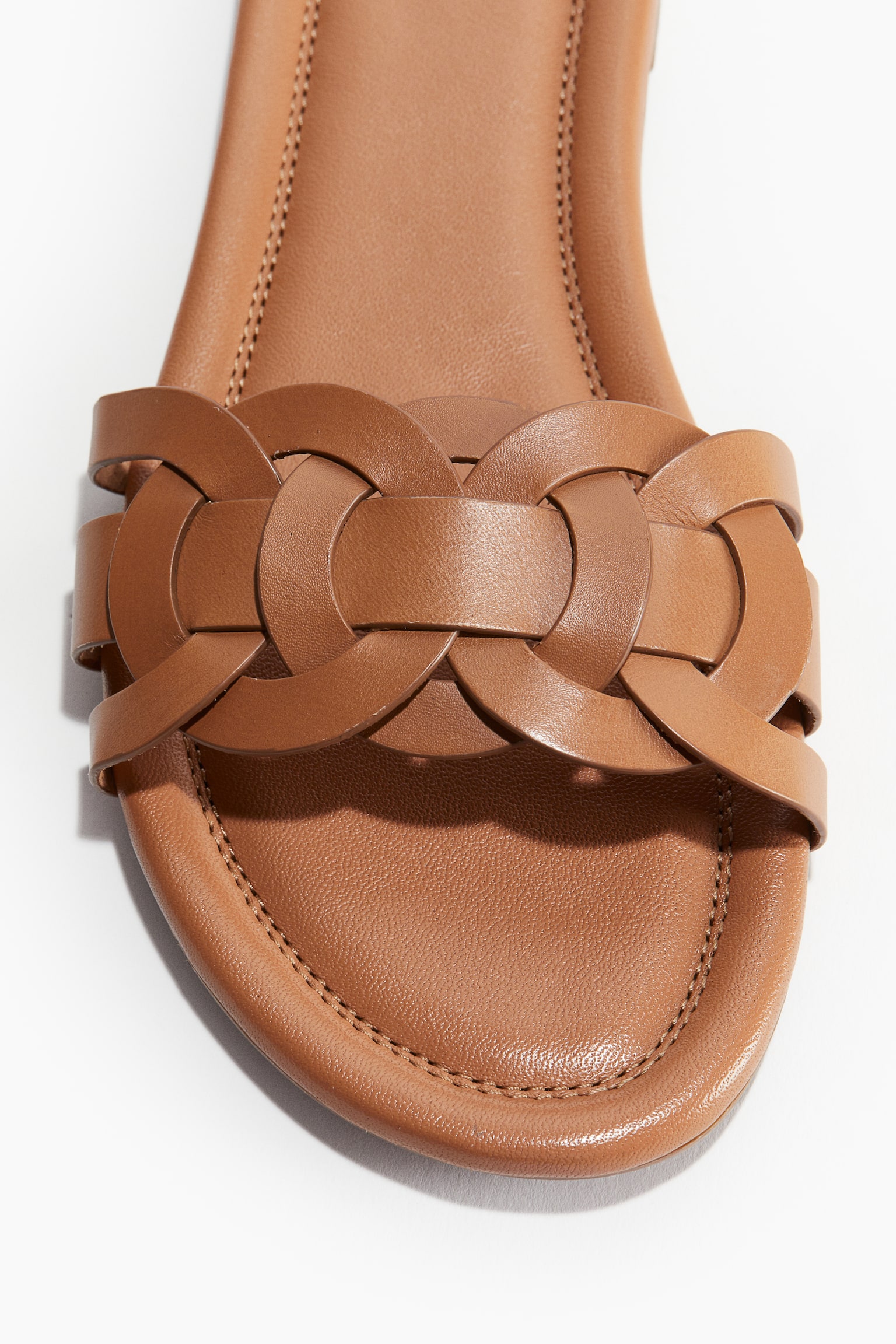 Leather Sandals - Light brown/Black/Burgundy - 3