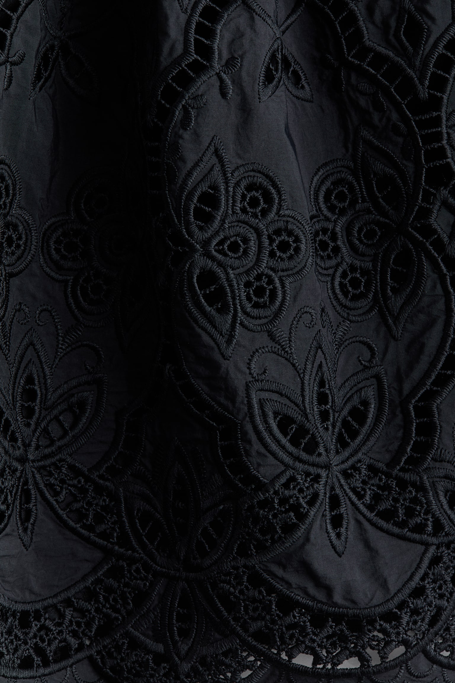 Женская юбка H&M Eyelet-Embroidered Drawstring, цвет: Чёрный — фото 5