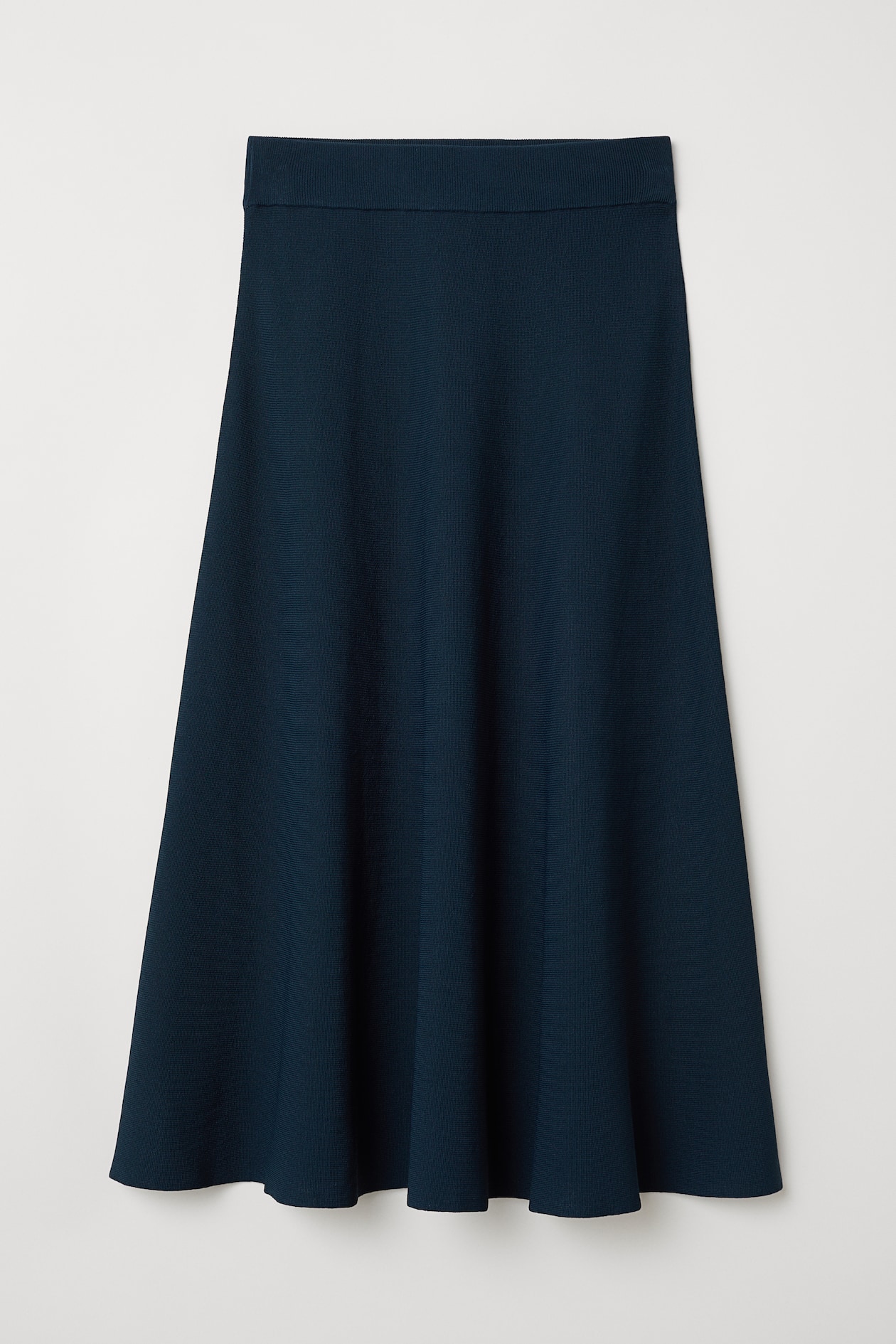 Fine-knit skirt - Midi - Dark petrol - Ladies | H&M GB