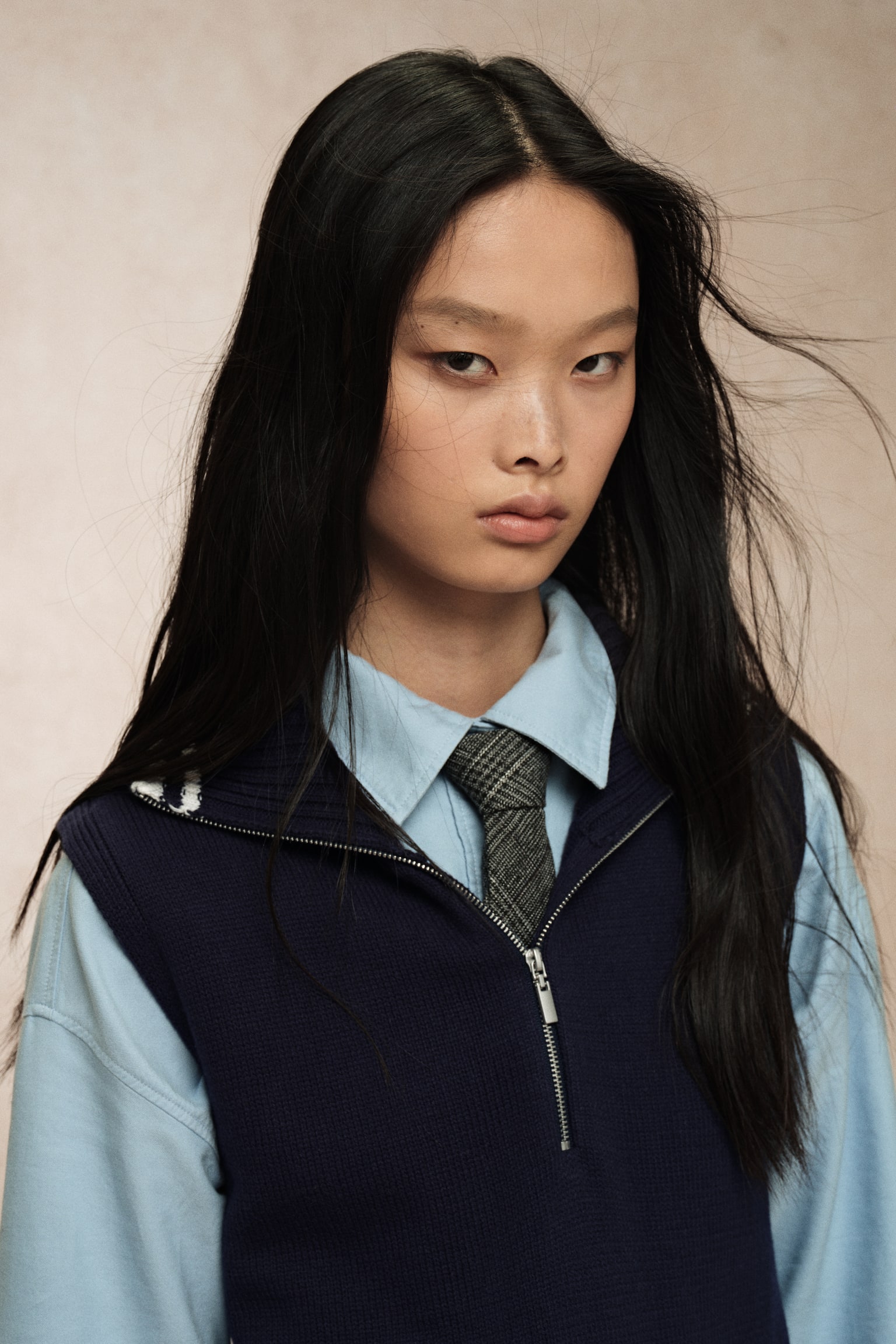 집탑 스웨터 베스트 - 네이비 블루 - 7