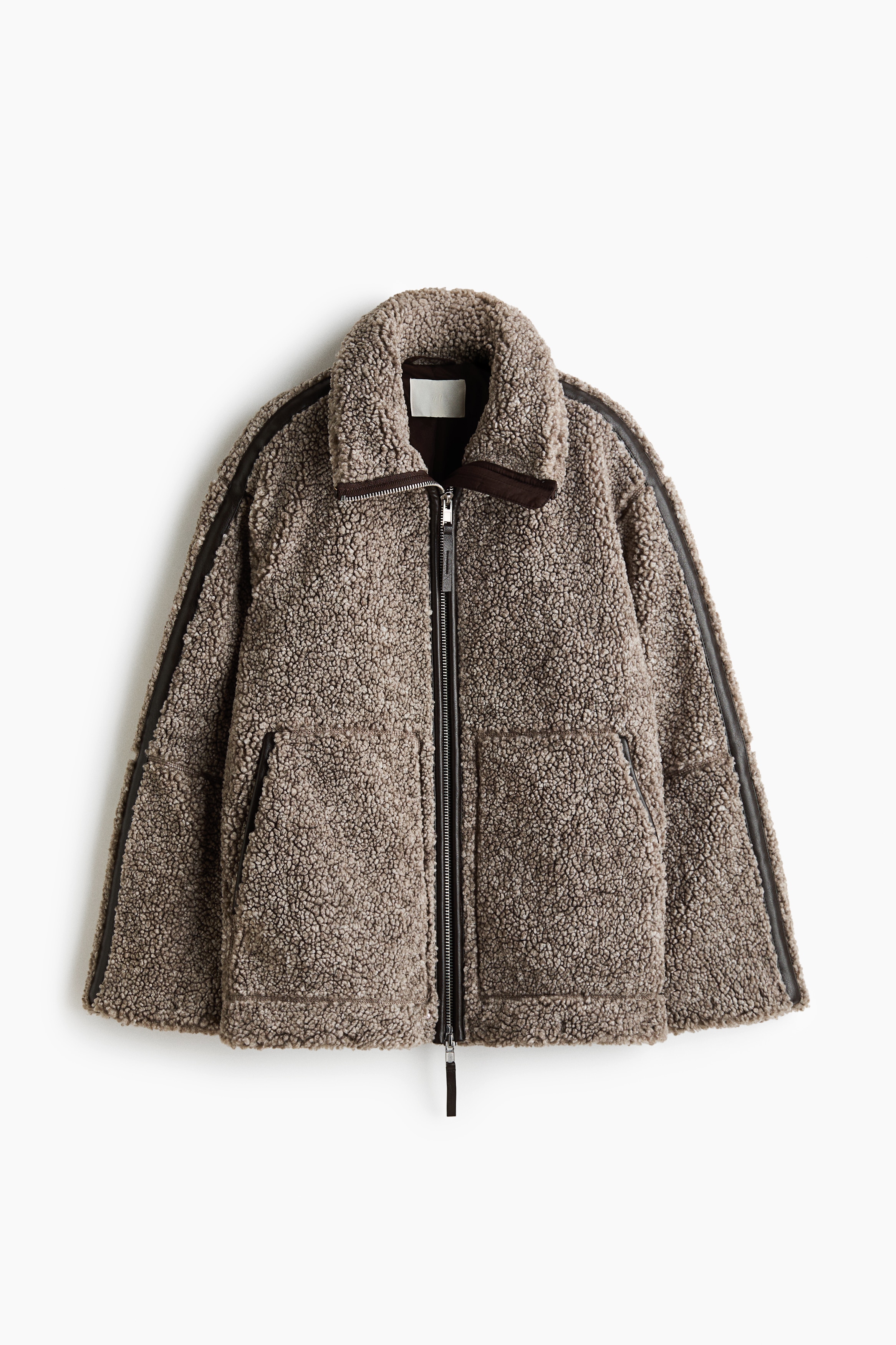 Oversized Jacke aus Teddyfleece