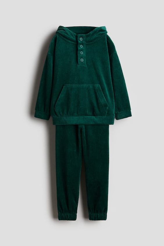 Детские топы H&M 2-piece Ribbed Velour Set