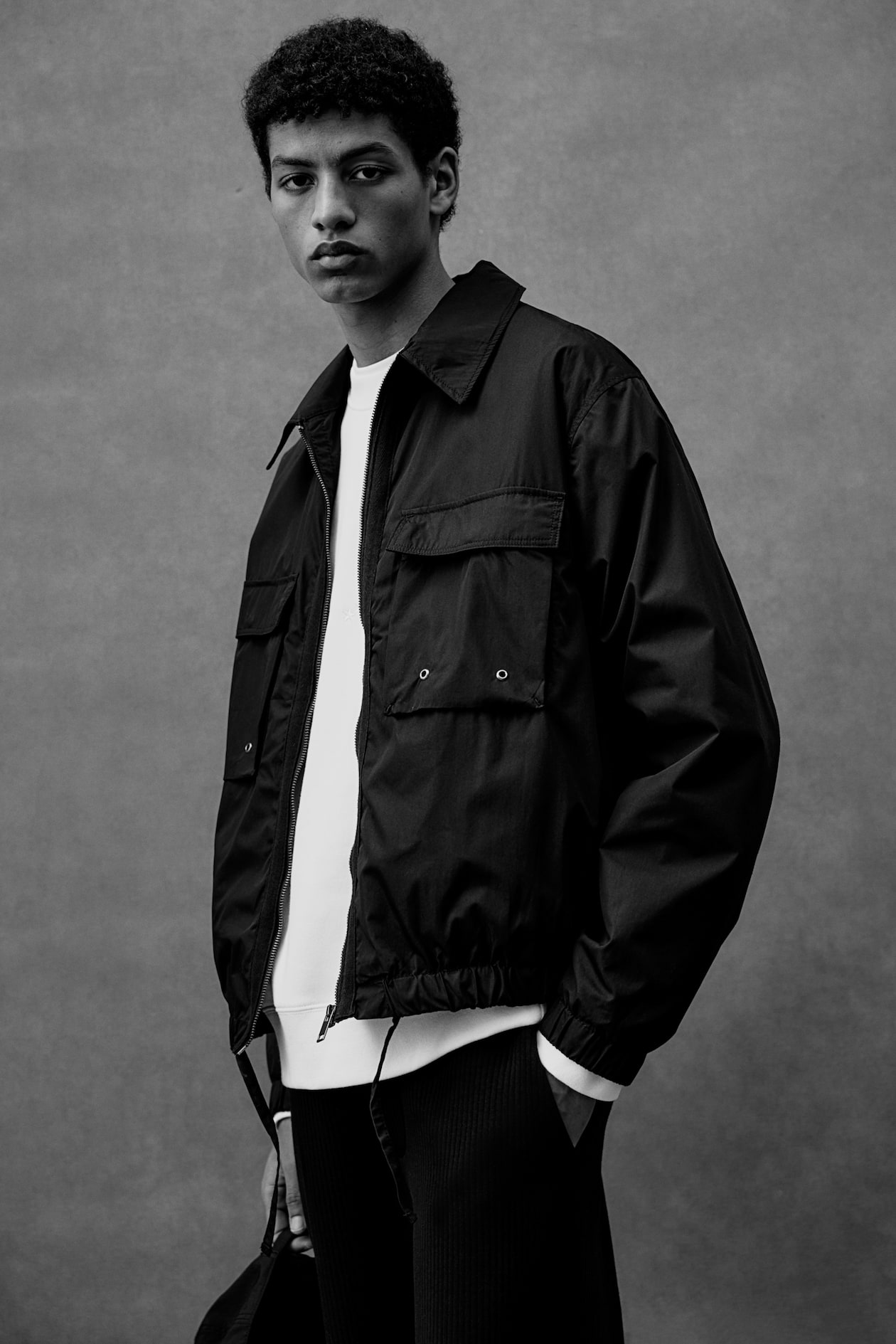 Loose Fit Hm Utility Jacket Denim Jacket Cream Jacket H&m