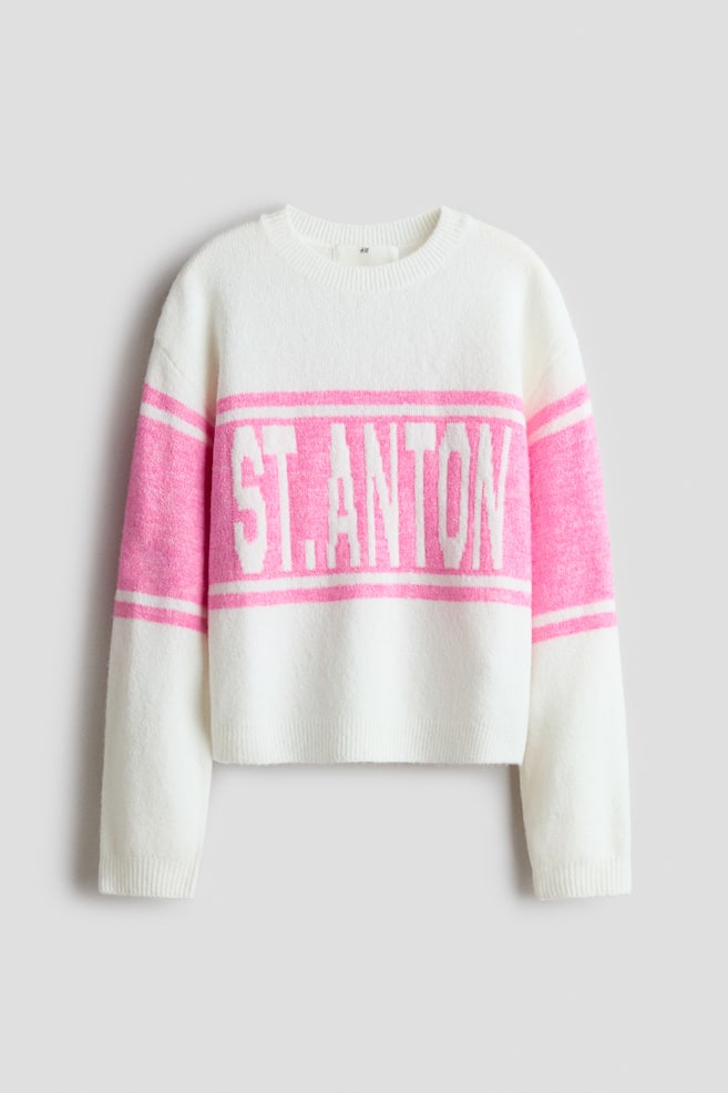 Pull Loose Fit avec motif - Blanc/St. Anton/Bleu/étoiles/Rouge foncé/blanc/Rose clair/nœuds/Noir/Les Alpes - 1